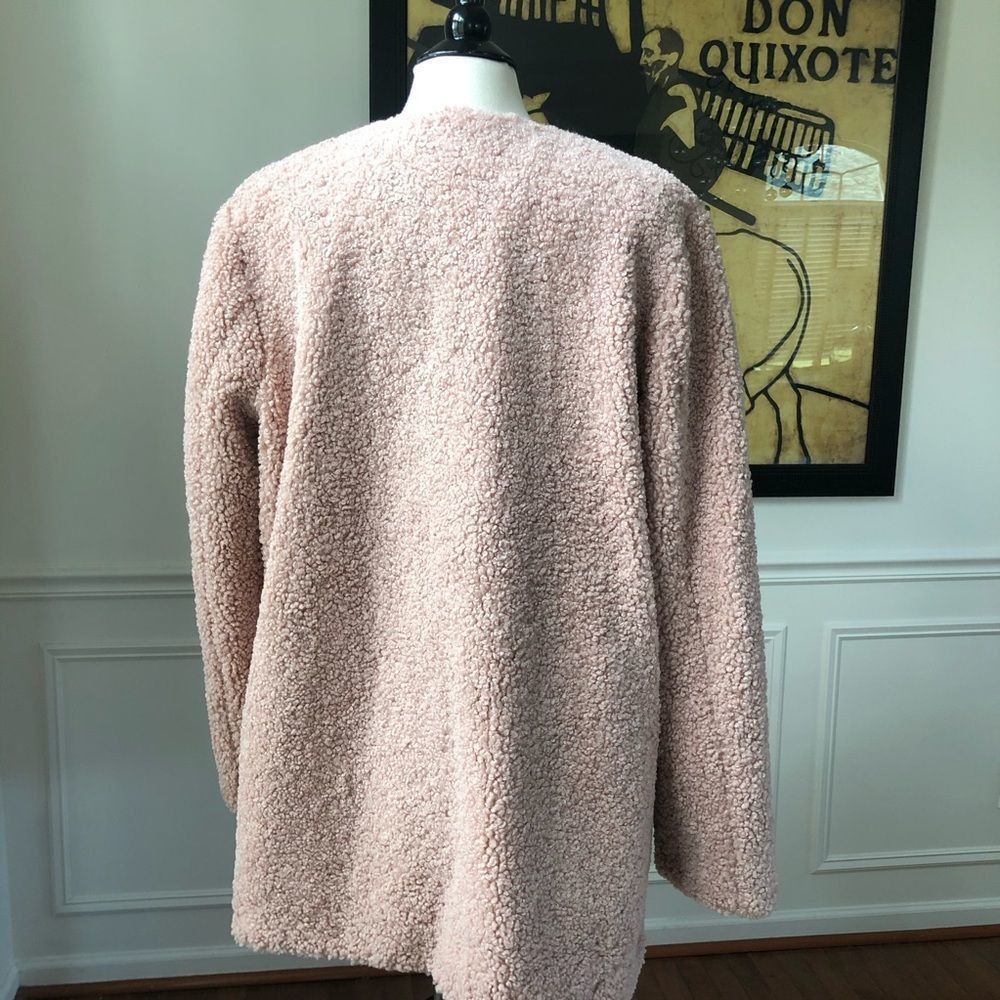 Other Halogen Jewel Neck Teddy Coat Pink NWT L XL Size L / US 10 / IT 46 - 10 Thumbnail