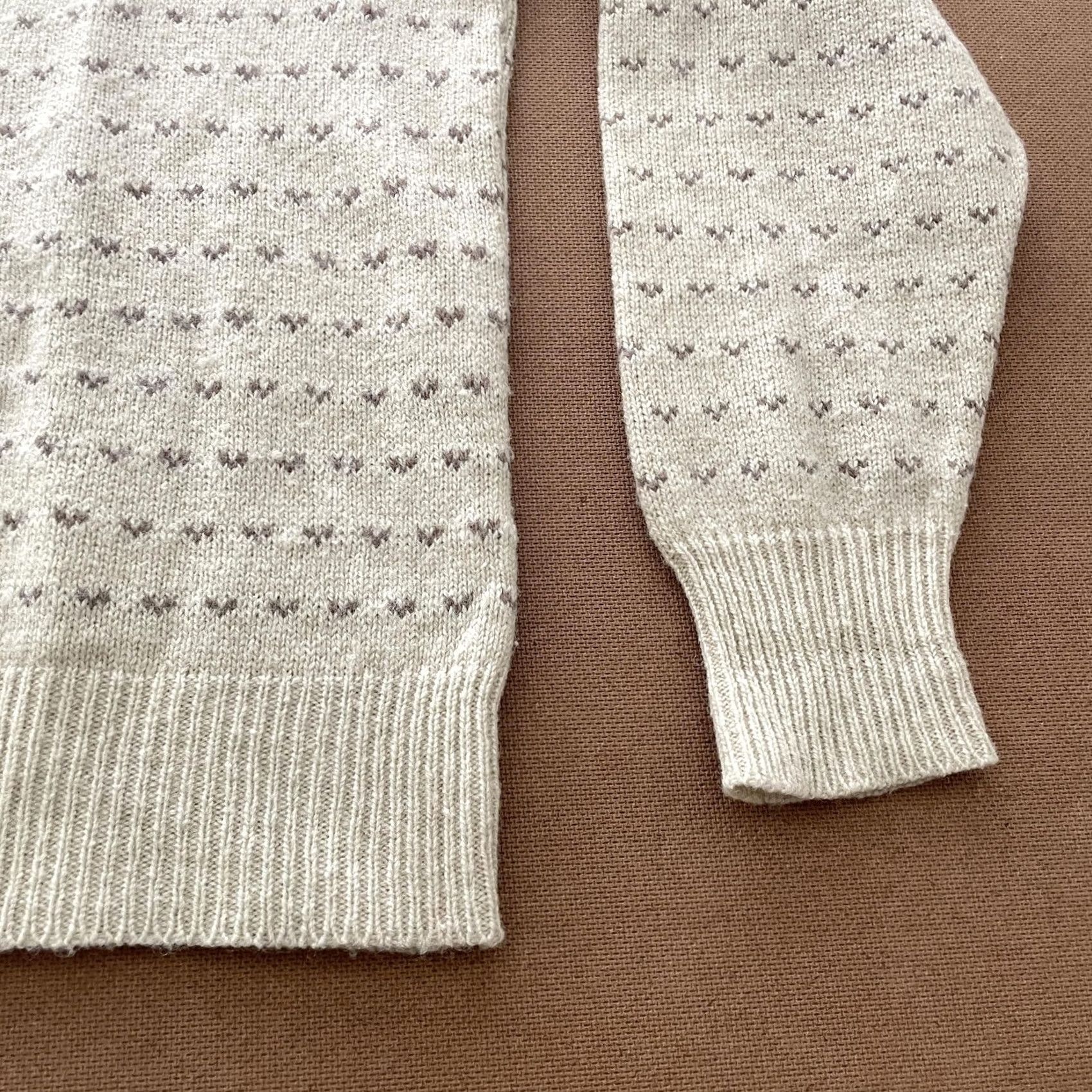 Jantzen VINTAGE Jantzen Sweater Mens M Beige Cable-Knit Crew Neck Pullover USA 80s Size US M / EU 48-50 / 2 - 3 Thumbnail