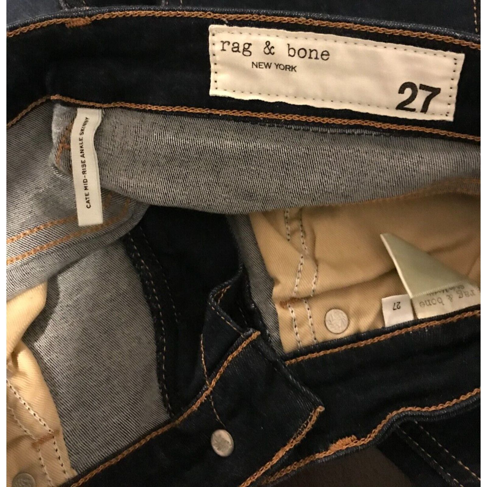 Rag & Bone Rag & Bone Women's Cate Mid-Rise Ankle Skinny Jeans-Size 27 Size 27" / US 4 / IT 40 - 7 Thumbnail