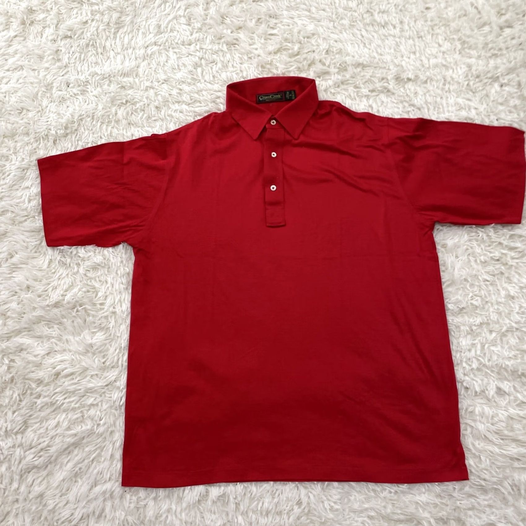 Vintage CROSS CREEK Red Polo Shirt Men L Vintage 90s Classic Preppy Golf Retro Shirt Size US L / EU 52-54 / 3 - 7 Thumbnail