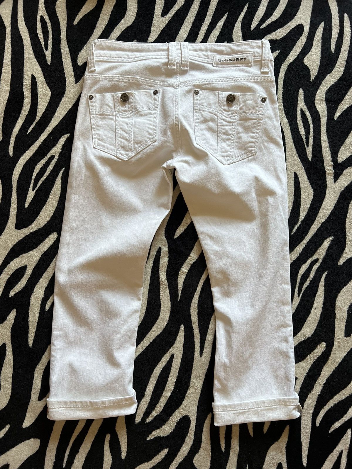 Burberry Burberry Brit Women’s Buckingham Skinny Leg Size 26 White Size 26" / US 2 / IT 38 - 12 Thumbnail