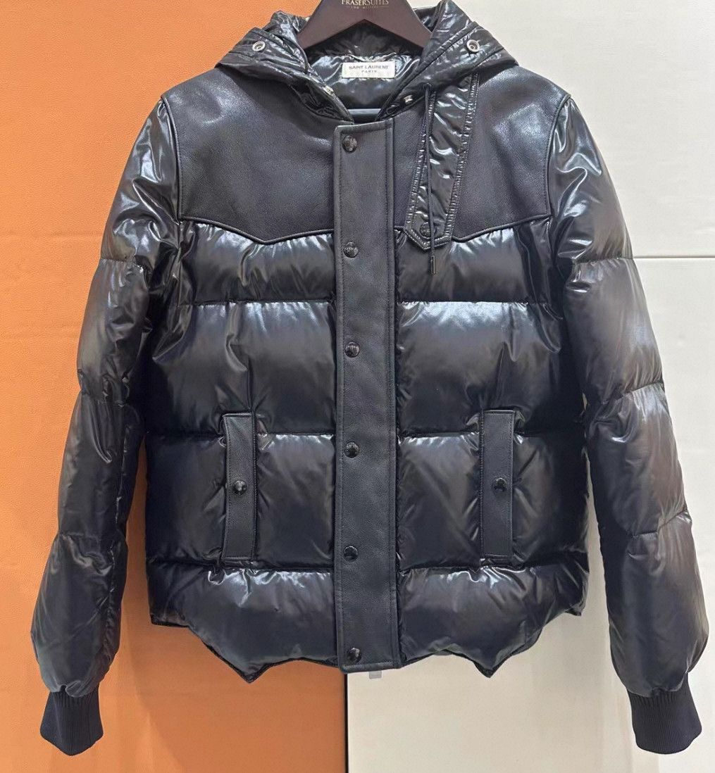 Saint Laurent Paris Saint Laurent Paris Black Sheepskin and Goose Down Puffer Size US S / EU 44-46 / 1 - 1 Thumbnail