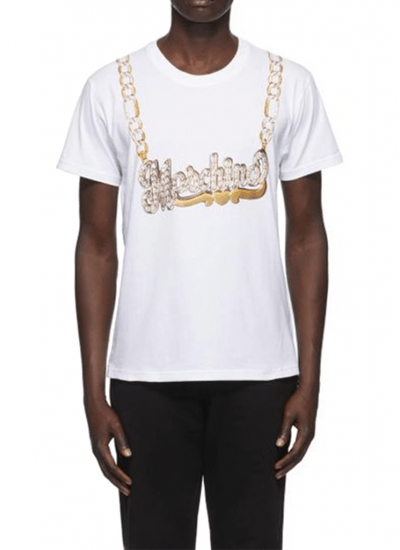 Moschino o1y0225 Logo T-Shirt in White Size US S / EU 44-46 / 1 - 2 Thumbnail