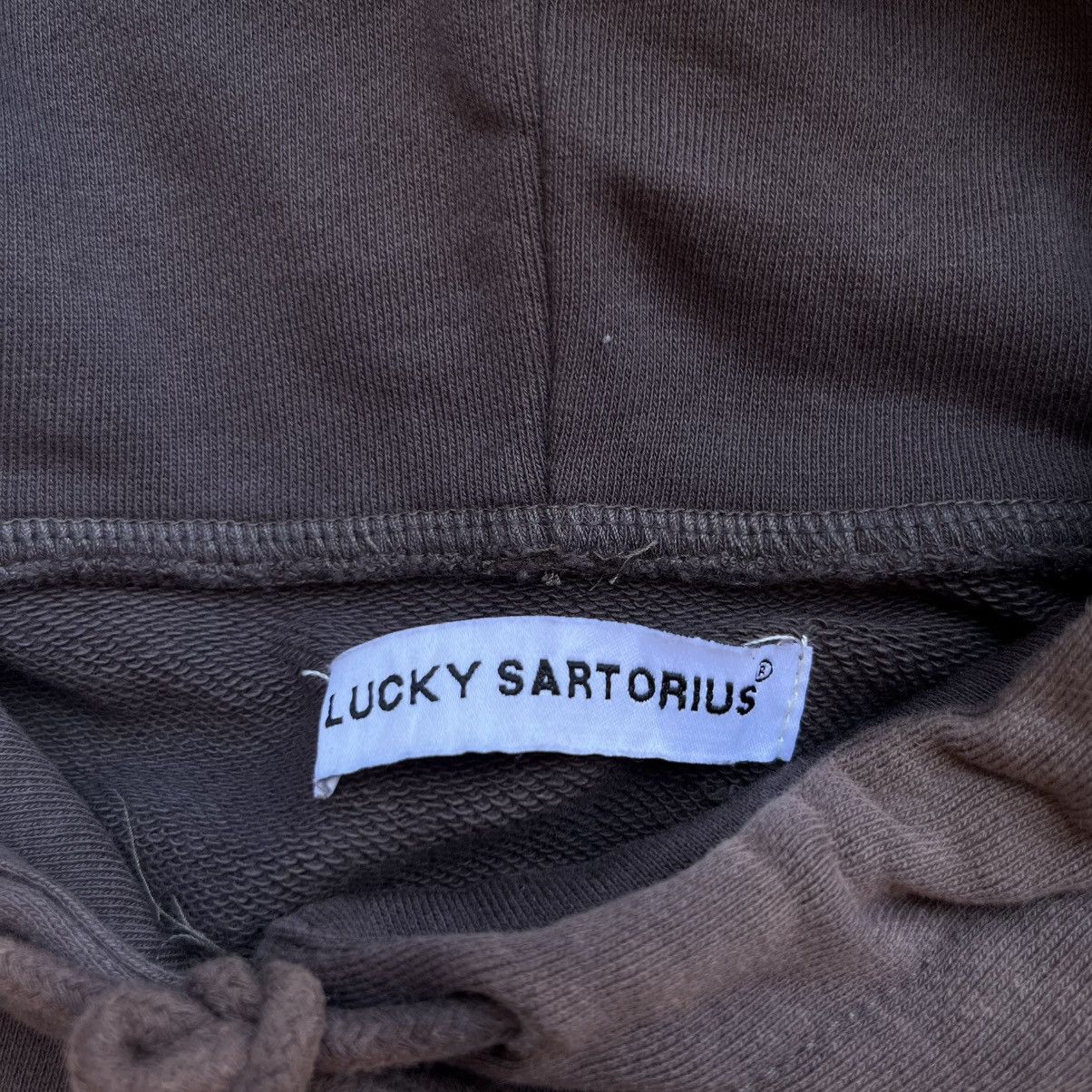 Japanese Brand LUCKY SARTORIOUS RECONSTRUCTED FADED HOODIE LIKE GREG Size US XXL / EU 58 / 5 - 5 Thumbnail