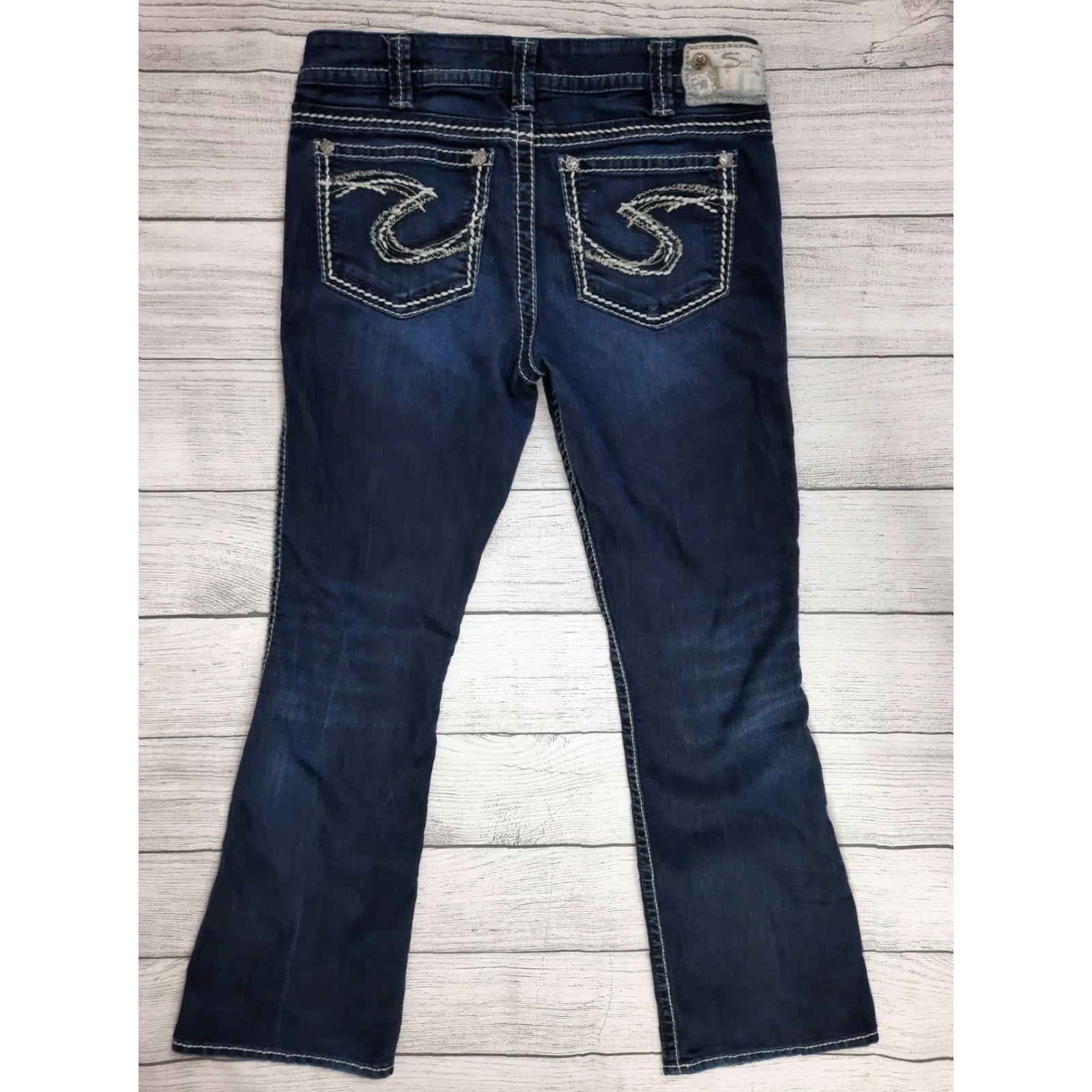 Silver Jeans Co. VINTAGE Silver Jeans Frances Jeans 27x35 Women Denim Bootcut Stretch Blue 90s? (Note: This needs to be only from original words; adjust.) Size 27" / US 4 / IT 40 - 2 Thumbnail
