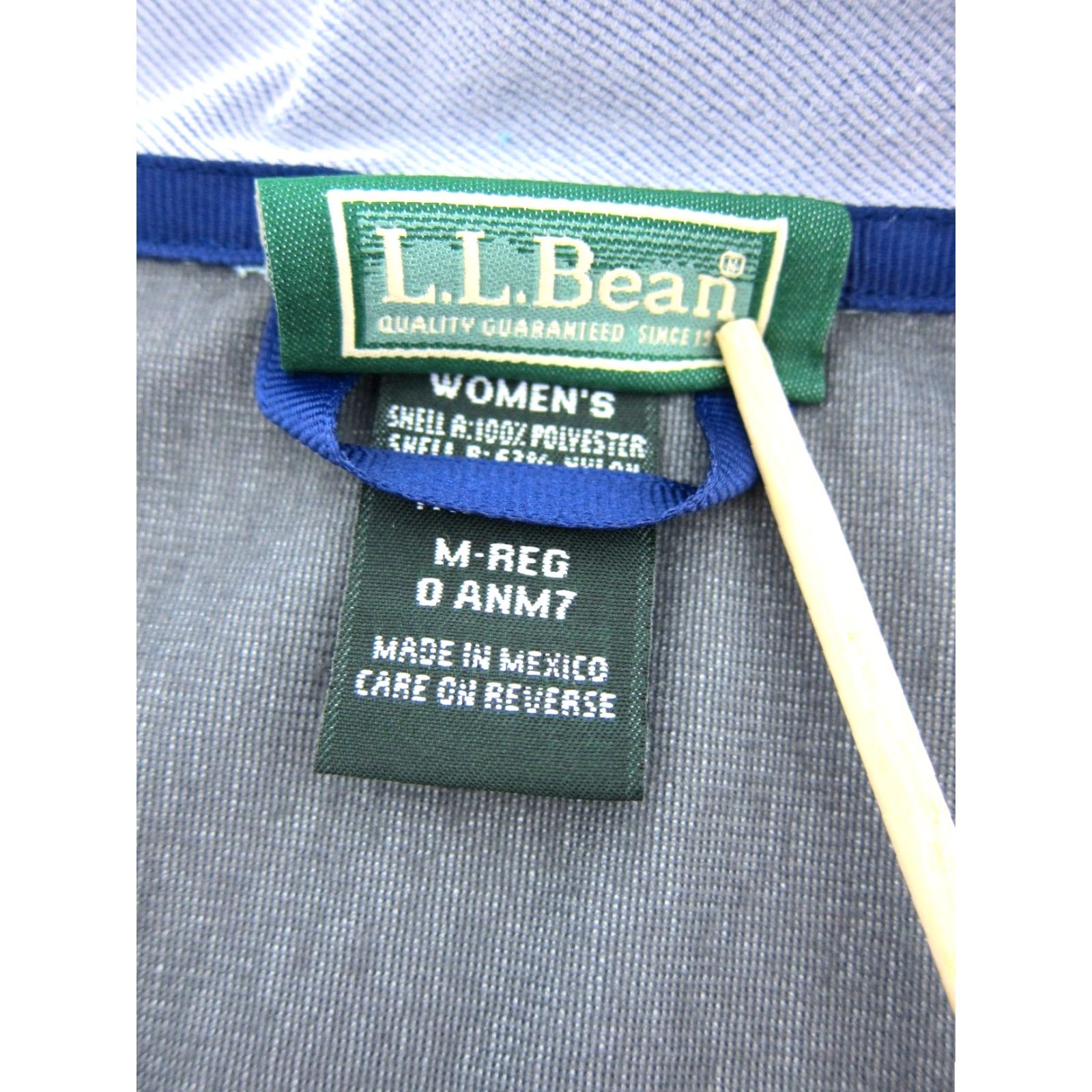 Vintage L.L. Bean Blue Nylon Stretch Pullover 1/4 Zip Long Sleeve Windstopper Jacket M Size M / US 6-8 / IT 42-44 - 3 Thumbnail