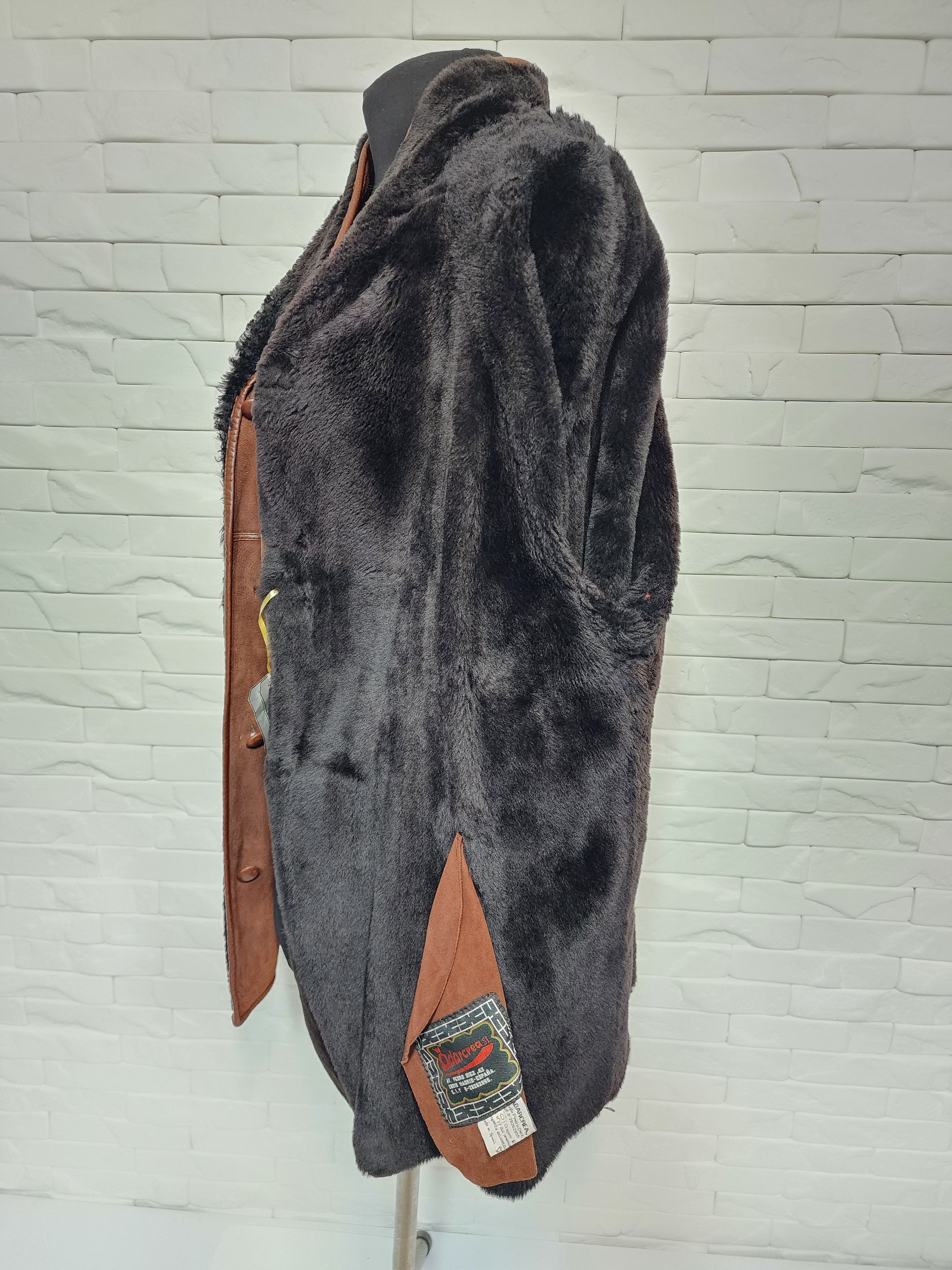 Genuine Leather Brown Women's Sheepskin Coat Size XXL / US 16-18 / IT 52-54 - 10 Thumbnail
