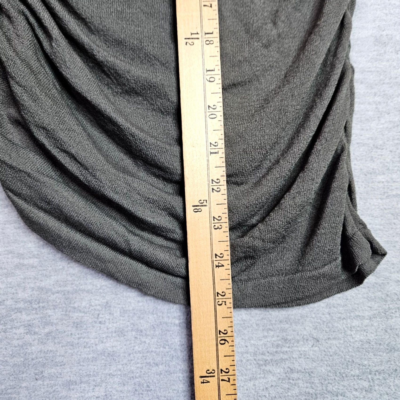 Vintage Claire Rose Women's Shirt Small Olive Cowl Neck Long Sleeve Ruched Top Size S / US 4 / IT 40 - 7 Thumbnail