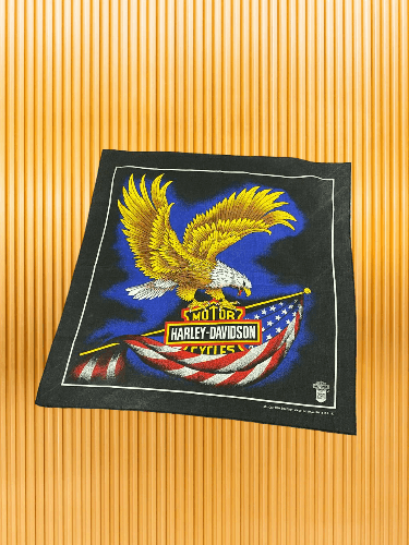Harley Davidson 80s Harley Davidson bandana handkerchief motorcycle paisley Size ONE SIZE - 1 Thumbnail