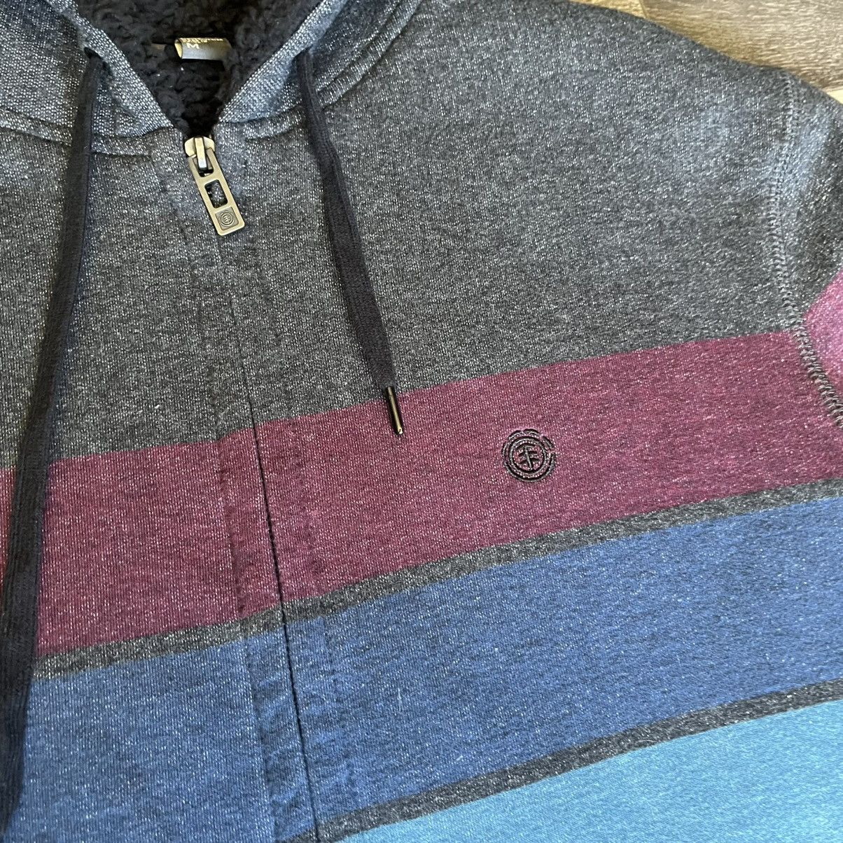 Element Vintage Y2K Element Stripe Sherpa Fleece Lined Zip Up Hoodie Size US M / EU 48-50 / 2 - 4 Thumbnail