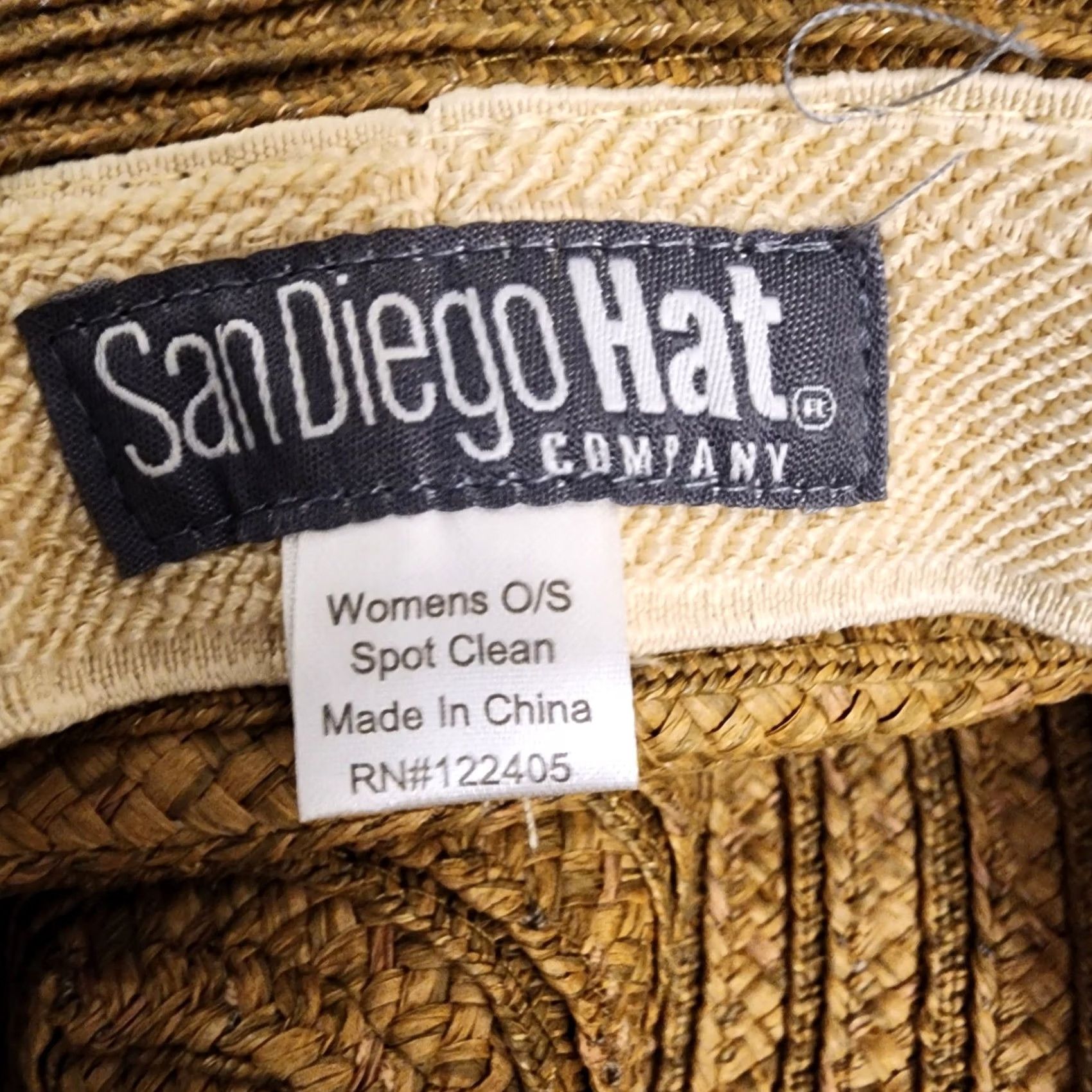 Vintage San Diego Hat Company Mens O/S Brown Woven Sun Beach NEW Size ONE SIZE - 3 Thumbnail