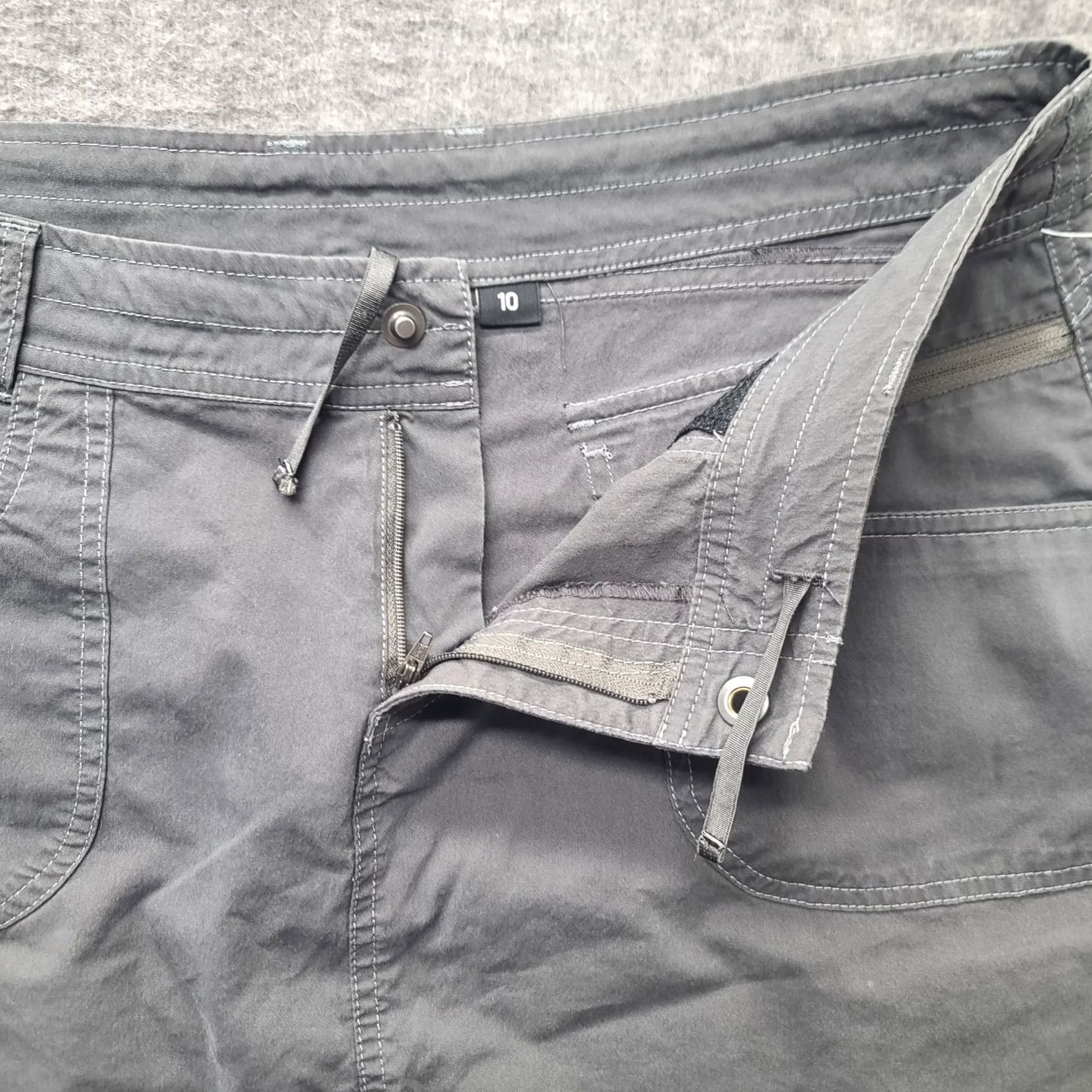 Vintage Kuhl Women’s 10 Regular Splash Skirt A-Line Knee Length Mid Rise Cotton Nylon Spandex Canvas Gray Lightweight Pockets Travel Casual Size 32" / US 10 / IT 46 - 7 Thumbnail