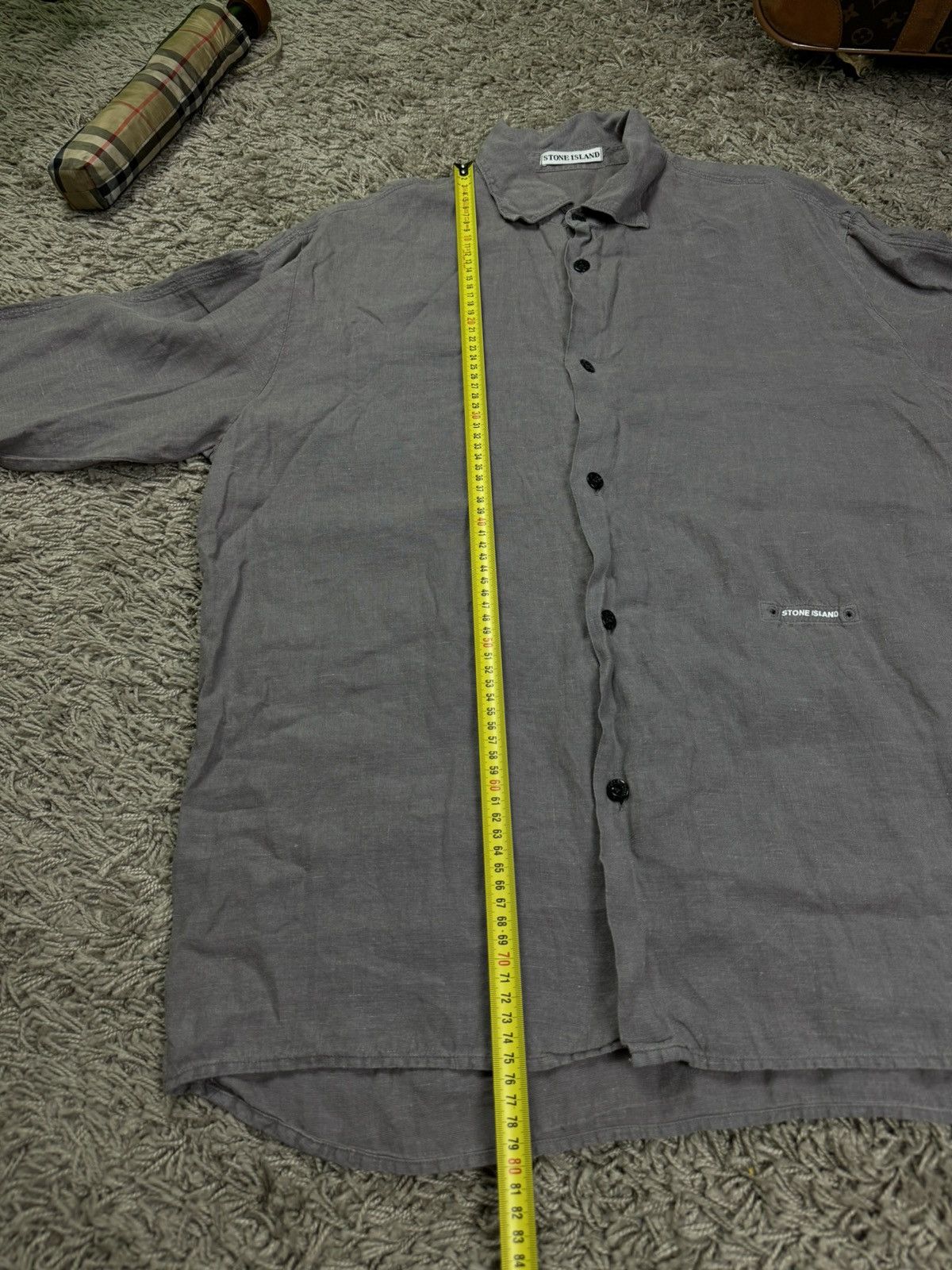Massimo Osti × Stone Island Lino shirt Stone Island SI original casual old money item Size US L / EU 52-54 / 3 - 7 Thumbnail