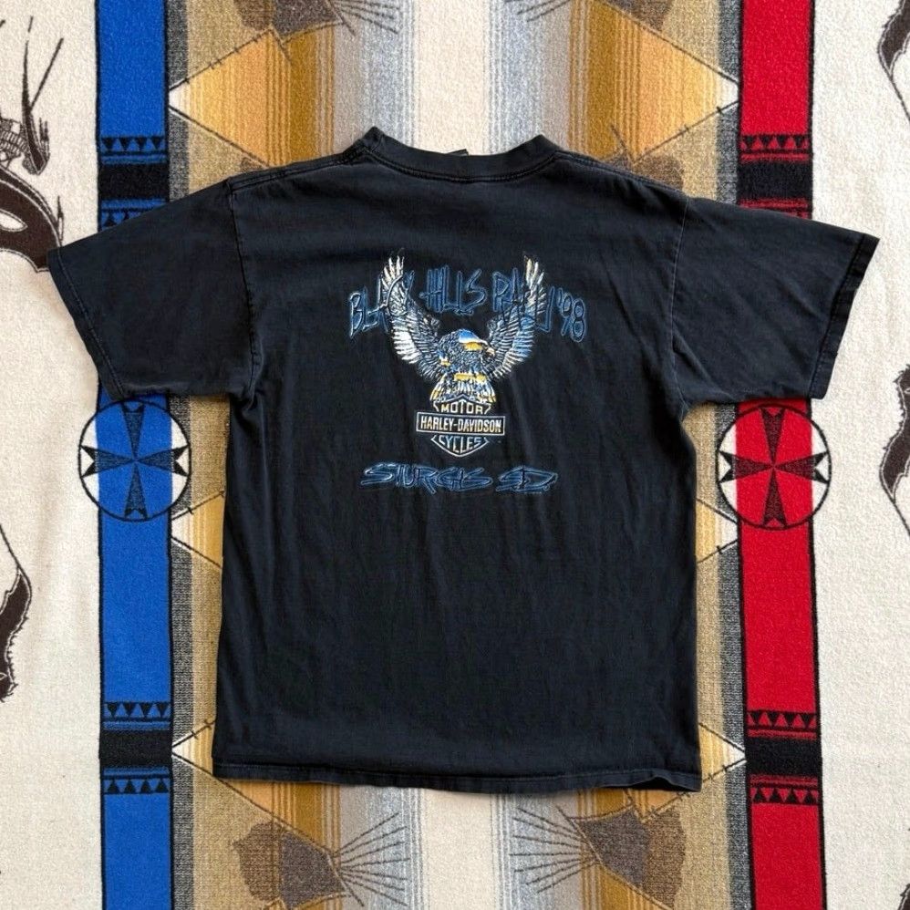 Harley Davidson VINTAGE Harley Davidson Sturgis 1998 Biker T-Shirt Size L Adult Mens Black Short Sleeve 90s Motorcycle Grunge Size US L / EU 52-54 / 3 - 2 Thumbnail