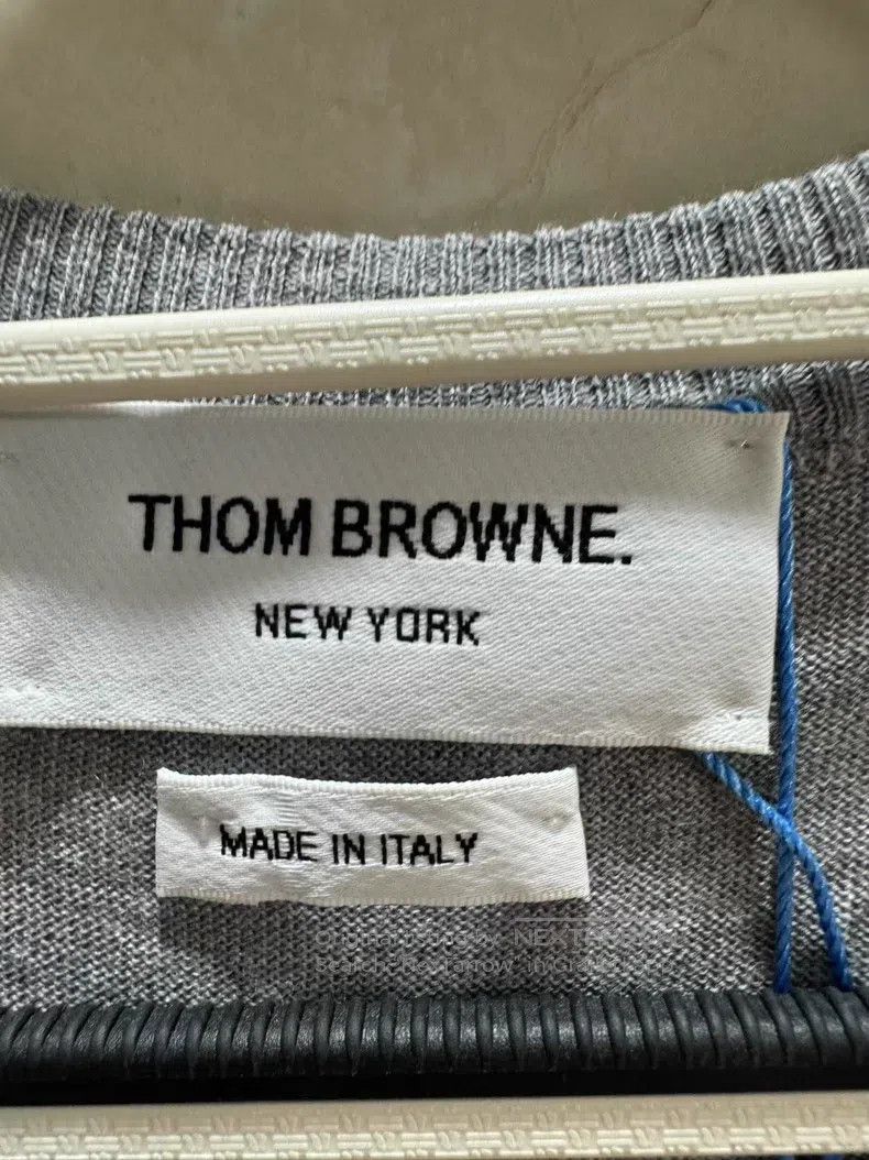 Thom Browne Thom Browne Four Stripe Crewneck Wool Sweater Size US XL / EU 56 / 4 - 3 Thumbnail