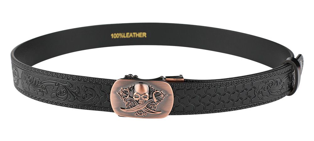 Designer Skull Crazy Vintage Belt Riveted Belts Menswear Accessories Size ONE SIZE - 4 Thumbnail