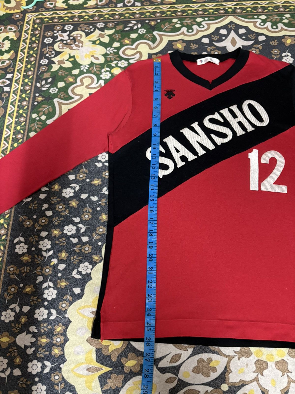 Descente × Japanese Brand Vintage DESCENTE SANSHO 12 Long Sleeve Soccer Jersey Size US S / EU 44-46 / 1 - 13 Thumbnail