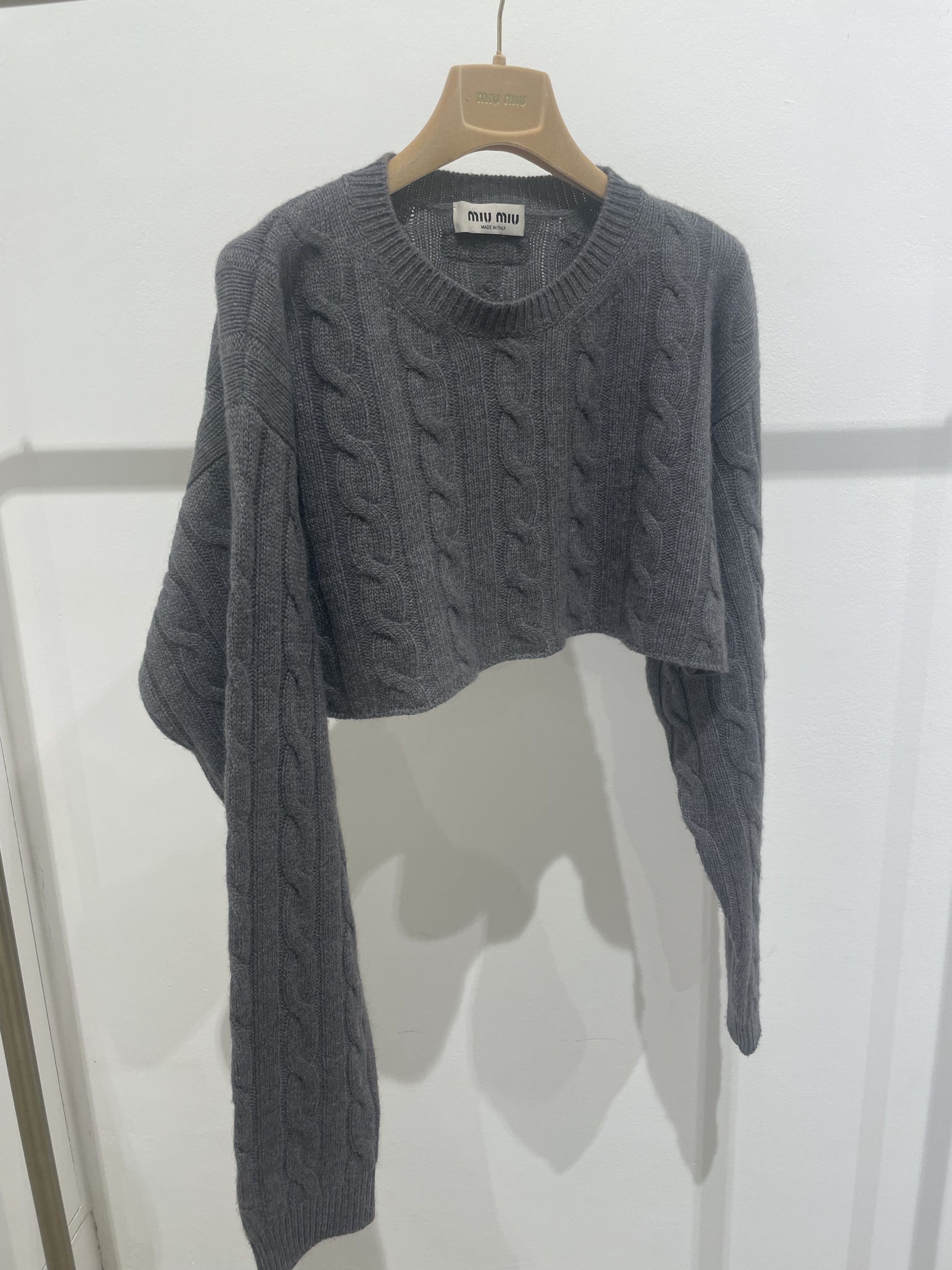 Miu Miu × Prada Iconic Cropped Runway Sweater Size US M / EU 48-50 / 2 - 4 Thumbnail
