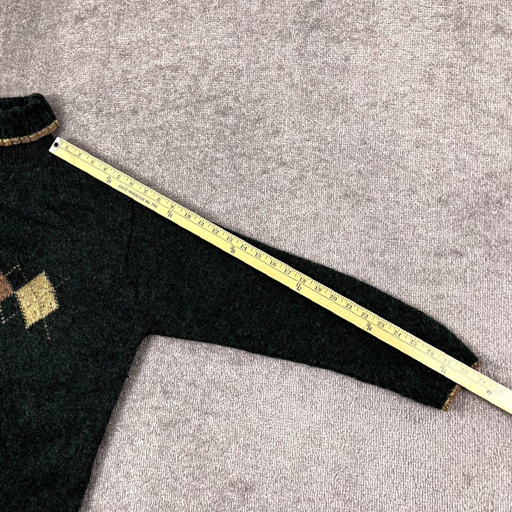 Vintage VINTAGE WOOLRICH Sweater Womens Small Green Argyle Wool Knit Turtleneck Pullover Holiday Size S / US 4 / IT 40 - 6 Thumbnail