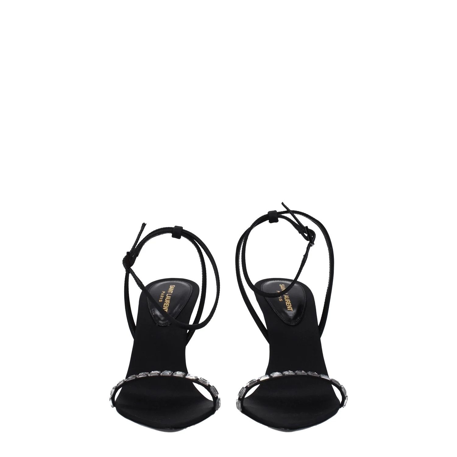 Saint Laurent Paris ob1o1e1124 Satin Sandals in Black Size US 7.5 / IT 37.5 - 3 Thumbnail