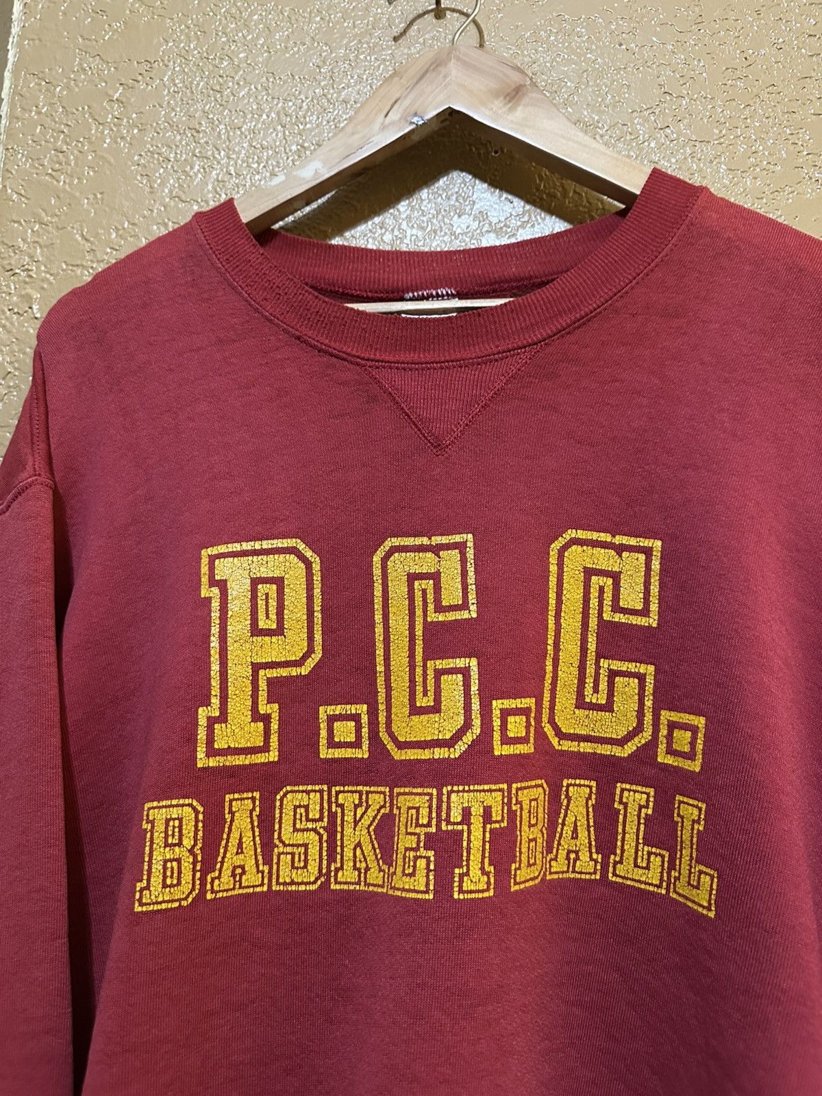 Russell Athletic × Vintage distressed Vintage 80s Russell PCC Basketball Crewneck Size US L / EU 52-54 / 3 - 2 Thumbnail