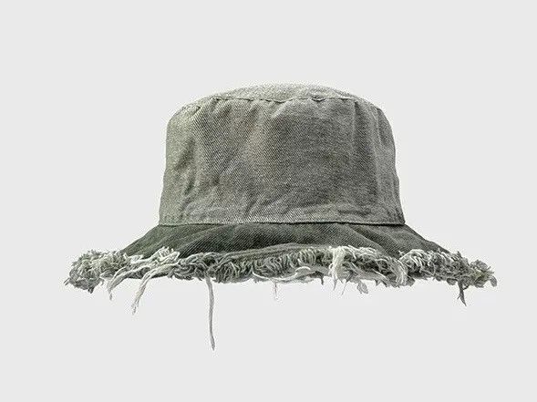 Japanese Brand Avant garde washed reversible distressed raw bucket hat Size ONE SIZE - 2 Thumbnail
