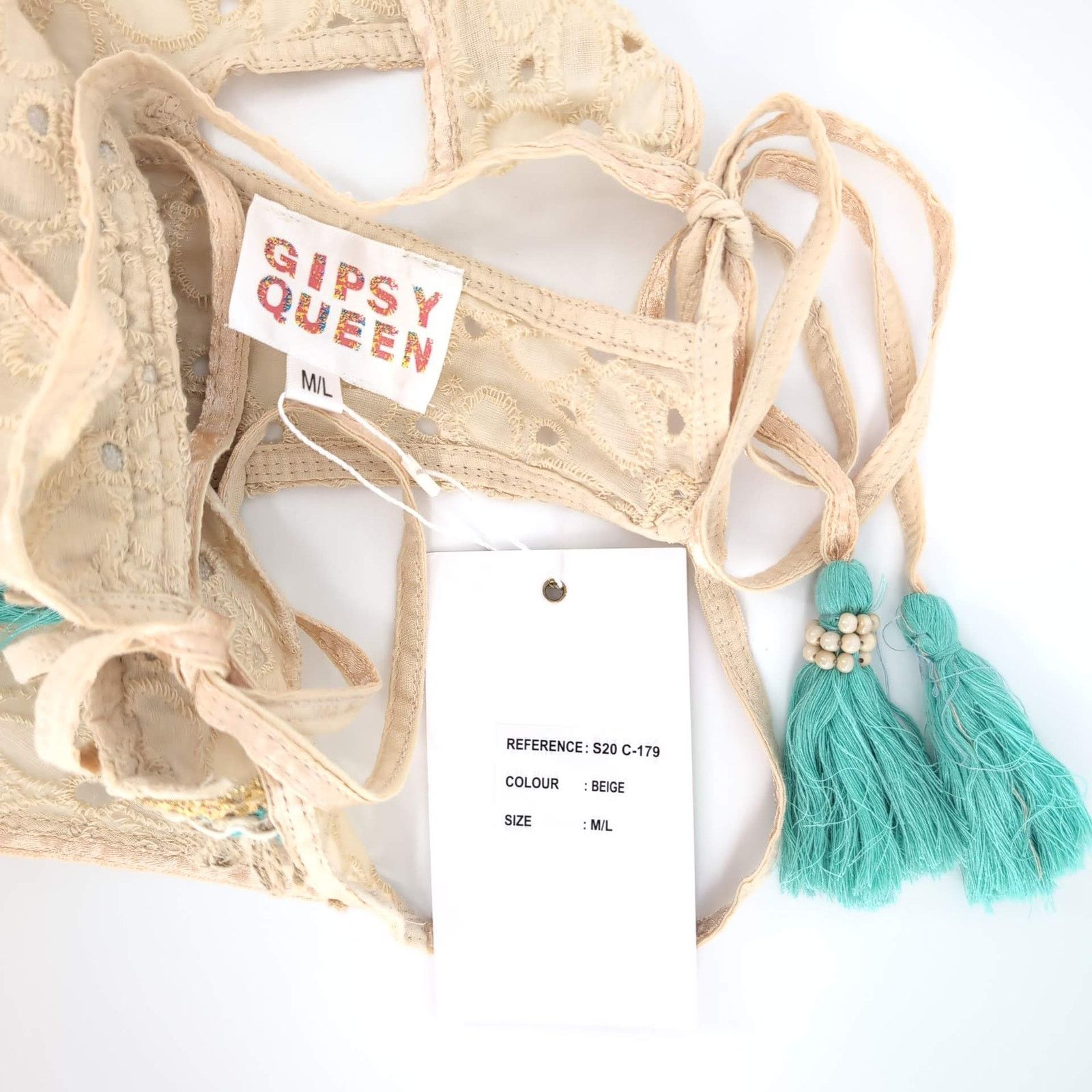 Other Gypsy Queen Paris Collection Eyelet Halter NWT Top Size M/L Size M / US 6-8 / IT 42-44 - 6 Thumbnail