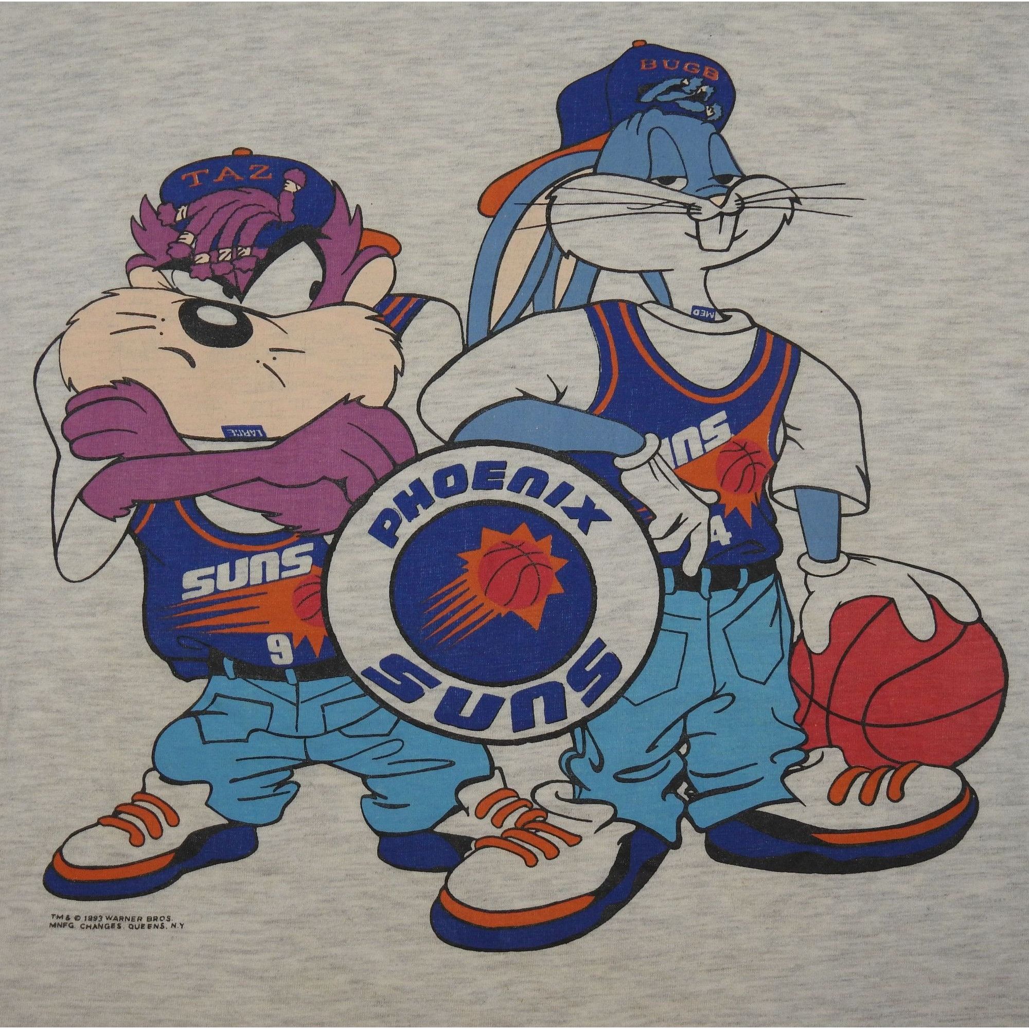 Changes Vintage 1992 Phoenix Suns Looney Tunes Changes Single Stitch Size US XXL / EU 58 / 5 - 2 Thumbnail