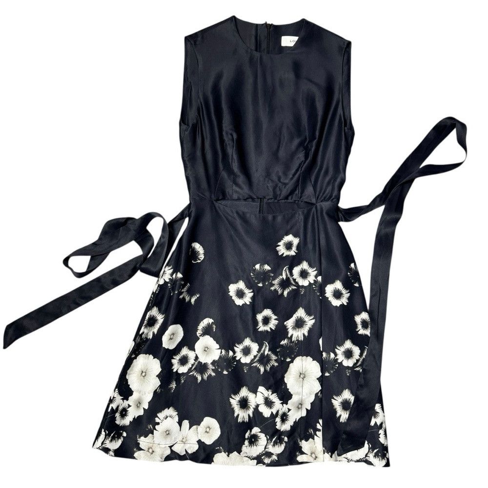 Other LOVER Black Floral Cutout Viscose Sleeveless Mini Dress Siz Size XS / US 0-2 / IT 36-38 - 5 Thumbnail
