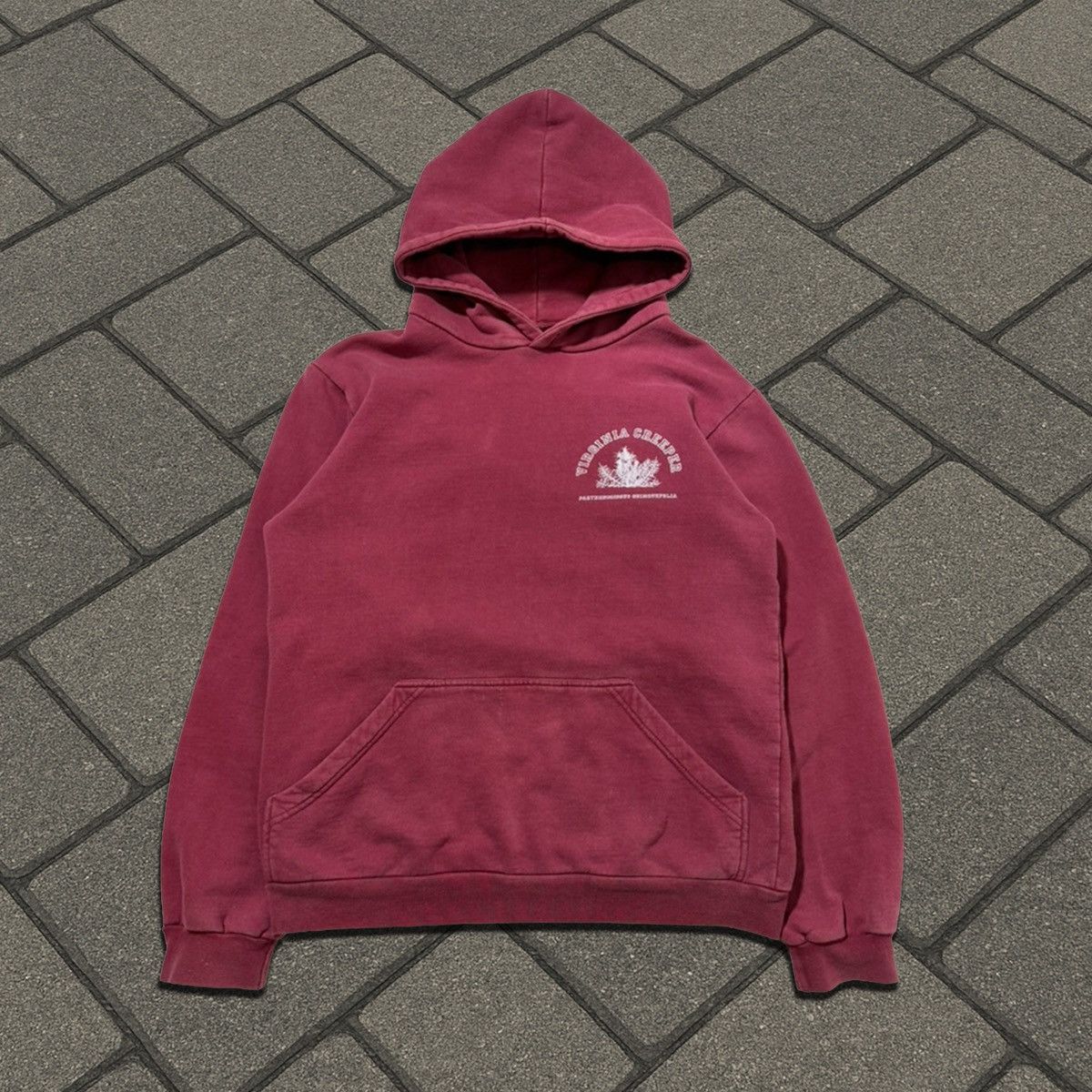 Raf Simons AW02 Raf Simons Red Virginia Creeper Colligate Hoodie Size US S / EU 44-46 / 1 - 1 Thumbnail
