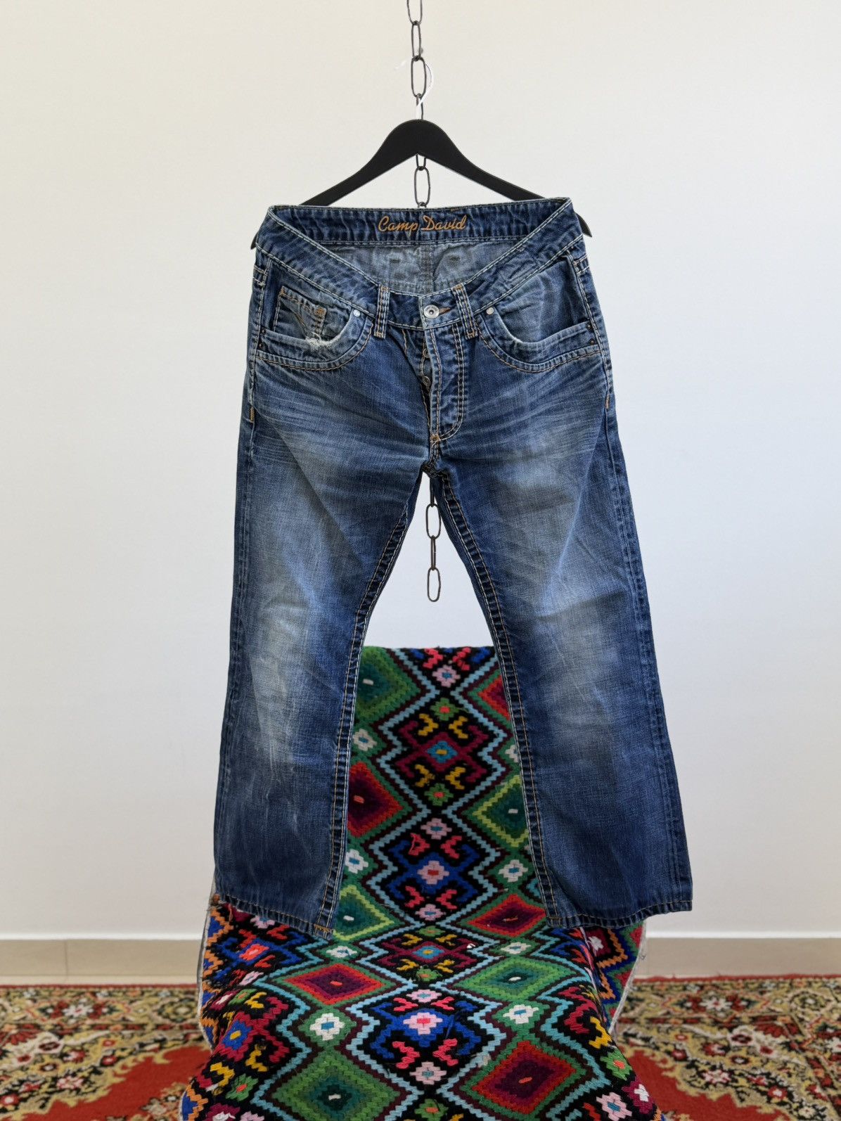 Hedi Slimane Vintage Dior Hedi Slimane Style Washed Denim Jeans Size US 32 / EU 48 - 2 Thumbnail