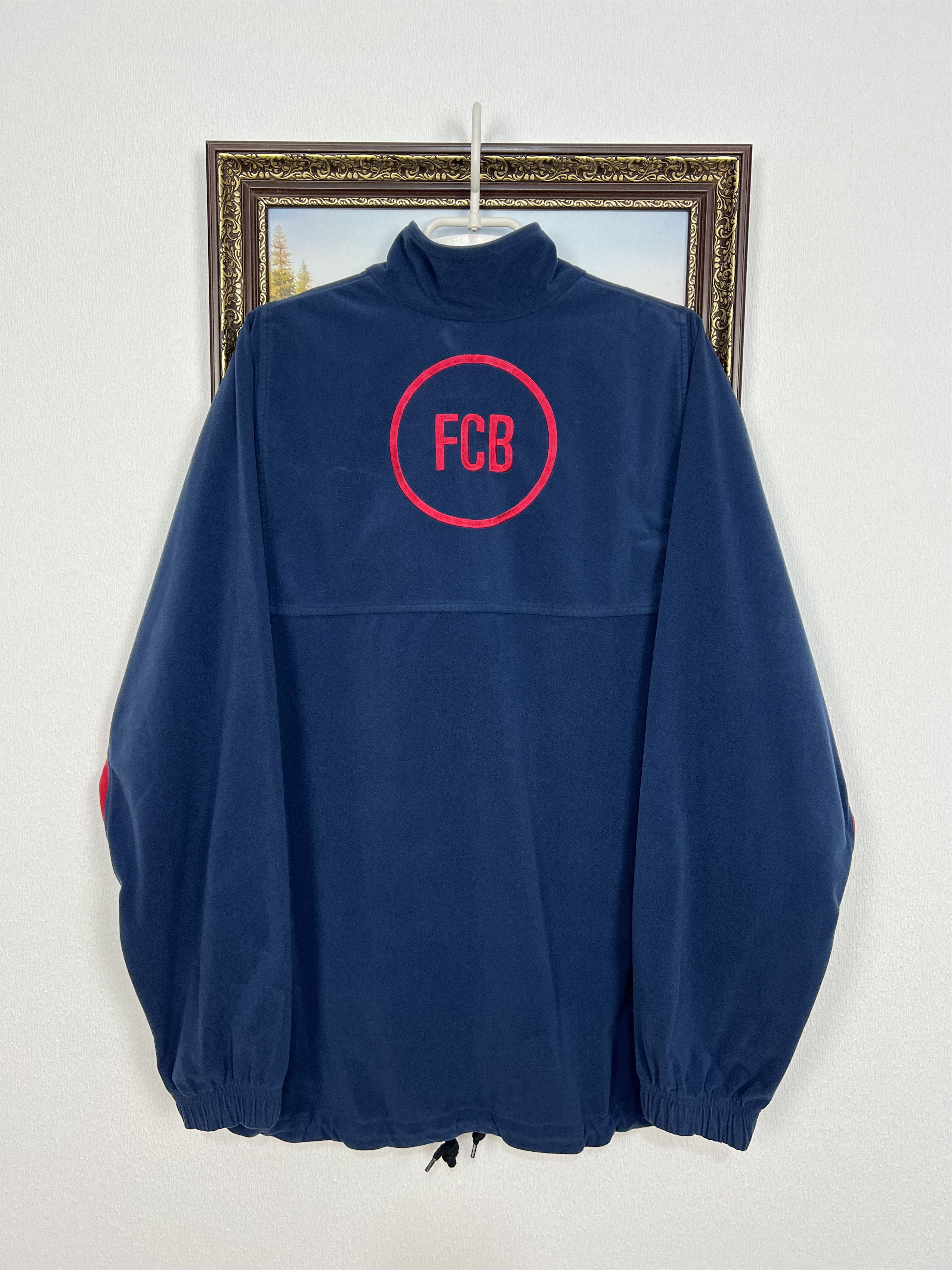 Nike Vintage 90's Nike Barcelona Football Fleece Jacket Soccer Size US XL / EU 56 / 4 - 12 Thumbnail