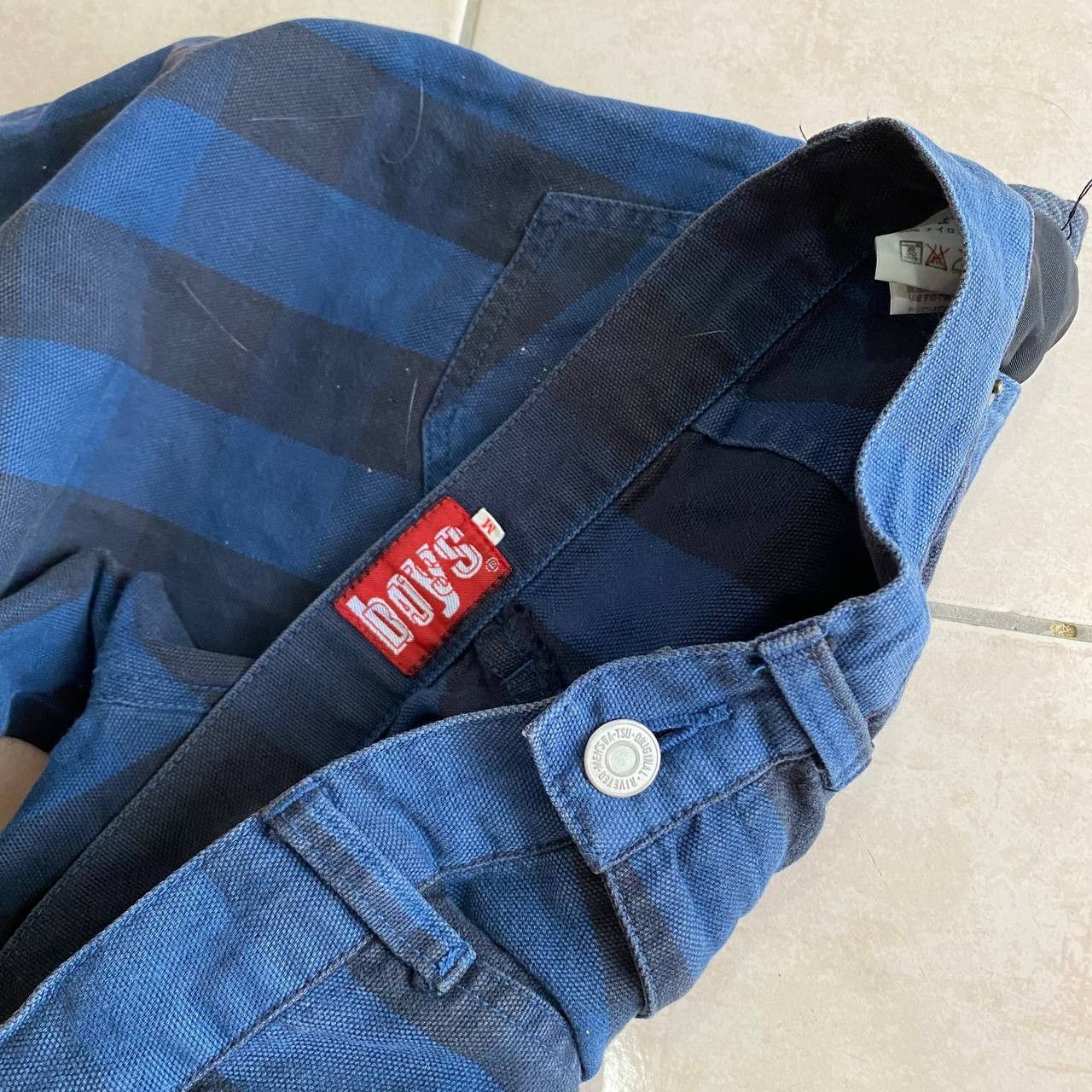 Japanese Brand Batsu Plaid Blue Rare Detachable Knee Rider Style Pant Size US 28 / EU 44 - 6 Thumbnail