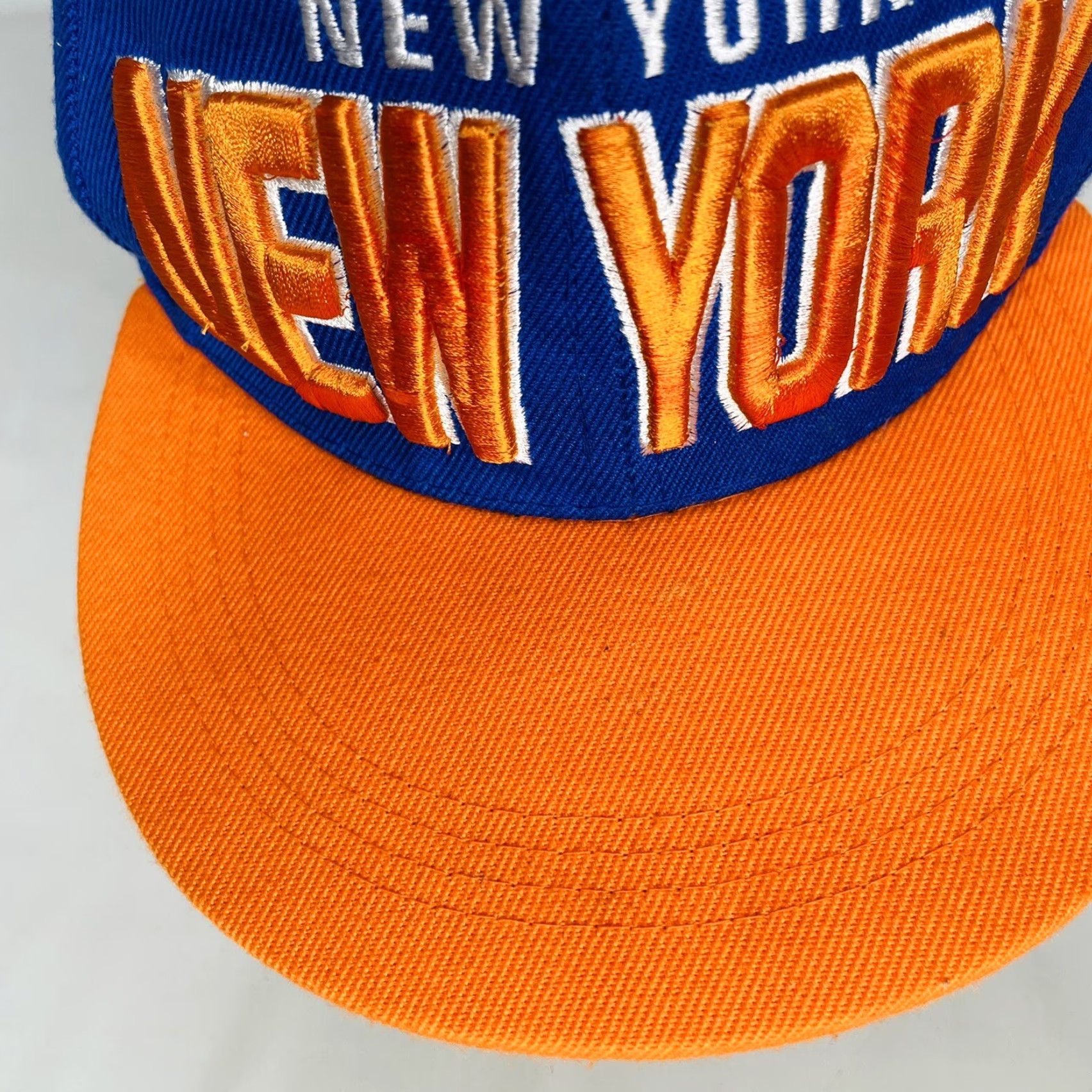 Vintage New York Knicks Headwear Premium Snap Back Cap Team Hat Adjustable Orange/blue Men Baseball Basketball Casual Hat Mens Snapback Cap Size ONE SIZE - 3 Thumbnail
