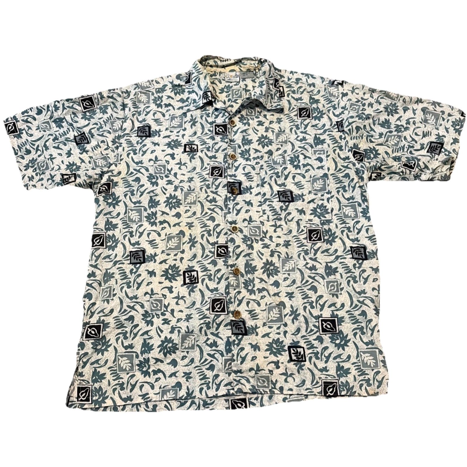 Ocean Pacific VINTAGE Ocean Pacific OP Sport White Blue Hawaiian Floral Button Up Shirt M Blue Mens Short Sleeve Hawaiian Floral 90s Size US M / EU 48-50 / 2 - 2 Thumbnail