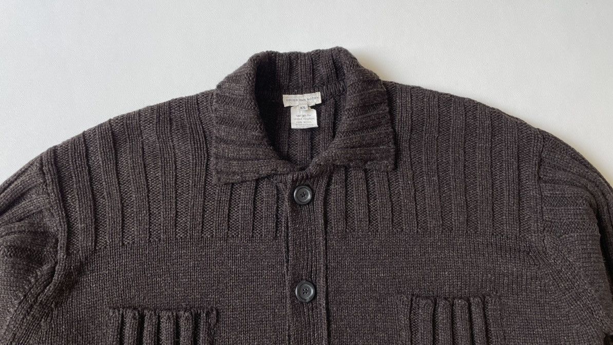 Dries Van Noten Early 2000s Brown Wool Cardigan Size US XL / EU 56 / 4 - 3 Thumbnail