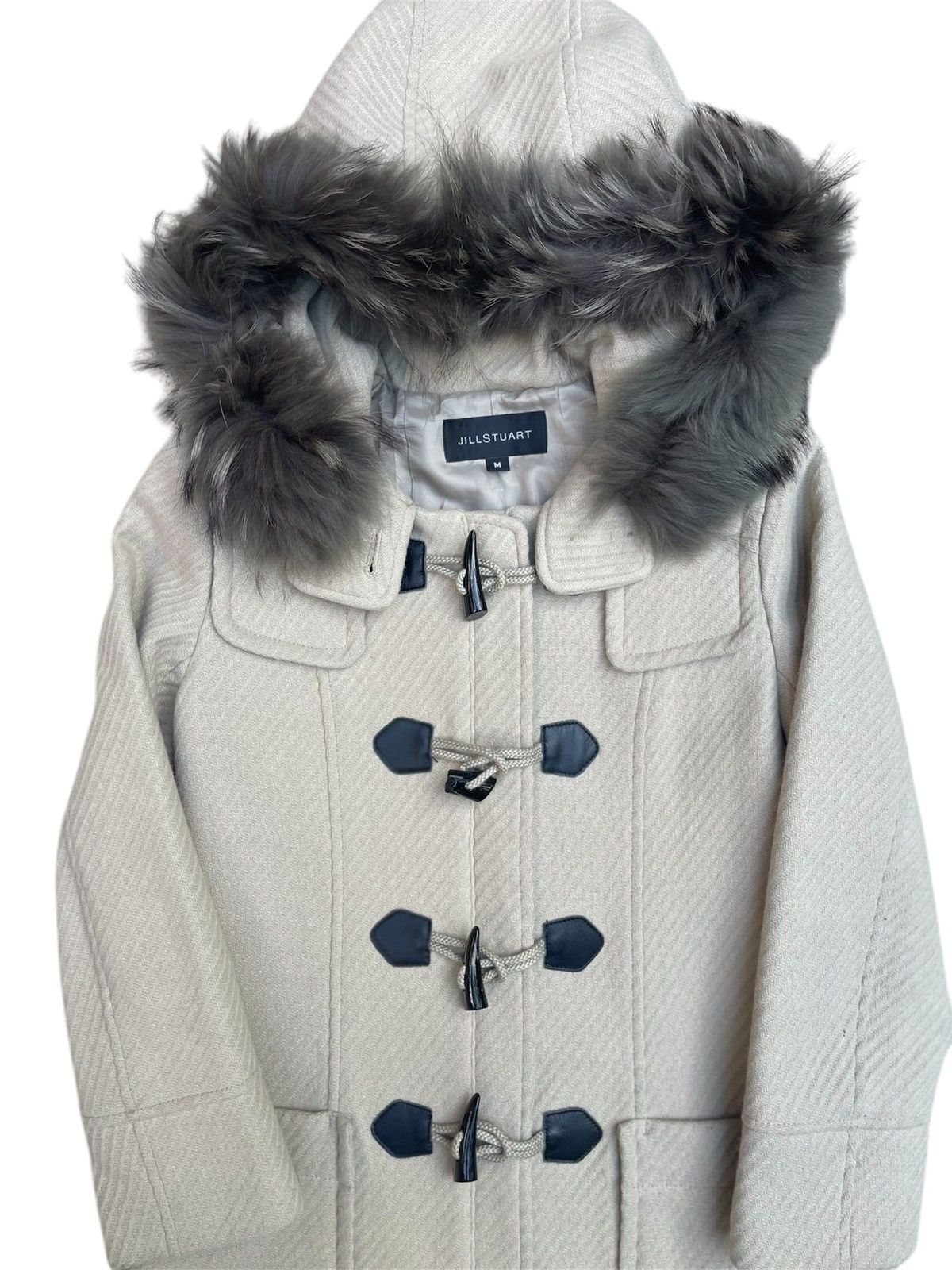 Jil Stuart Jill Stuart Toggle Duffle Coat with Faux Fur Hood Beige Wool Size M / US 6-8 / IT 42-44 - 6 Thumbnail