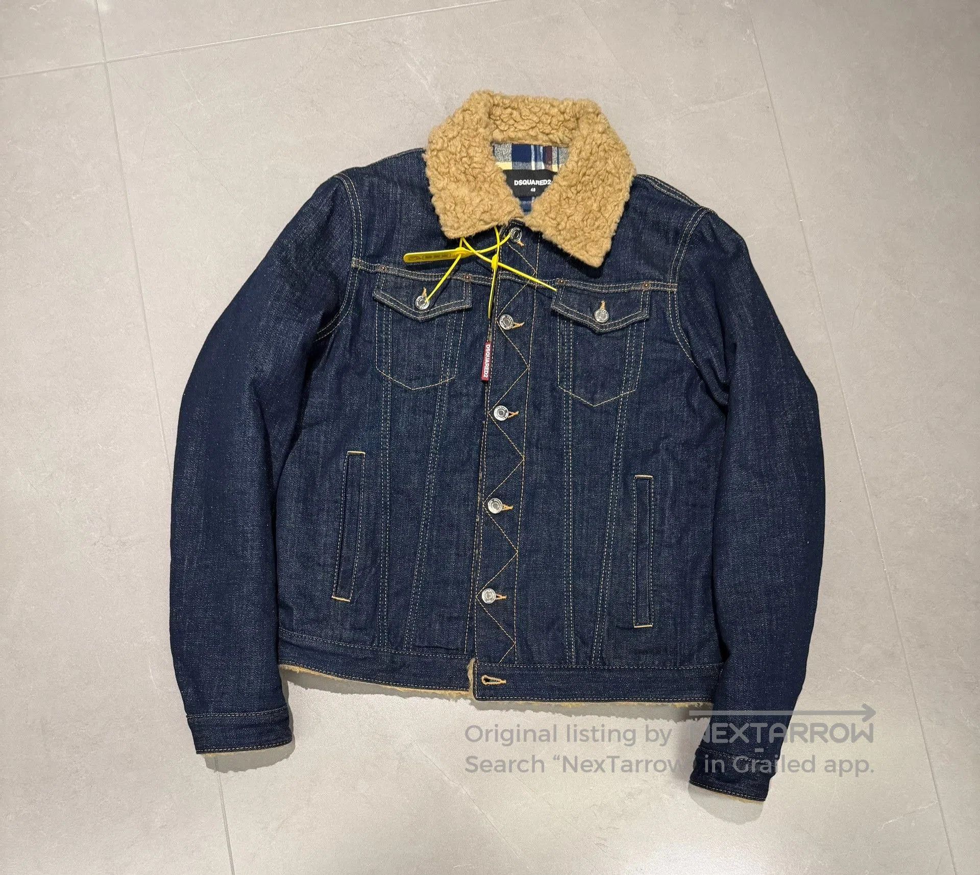 Dsquared2 DSquared2 Men's Lamb Wool Denim Jacket. Size US M / EU 48-50 / 2 - 1 Thumbnail