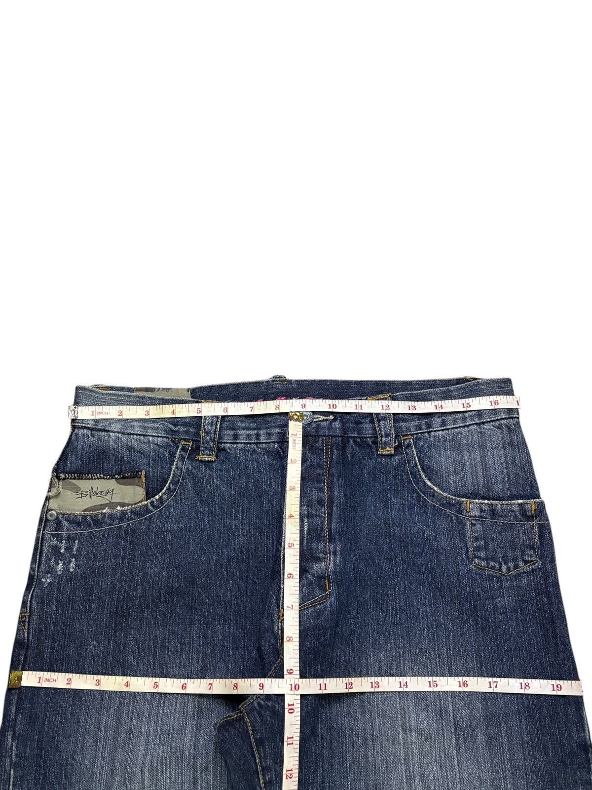 Billabong Vintage Billabong Button Fly Mud Wash Patched Baggy Jeans Size US 33 - 10 Thumbnail