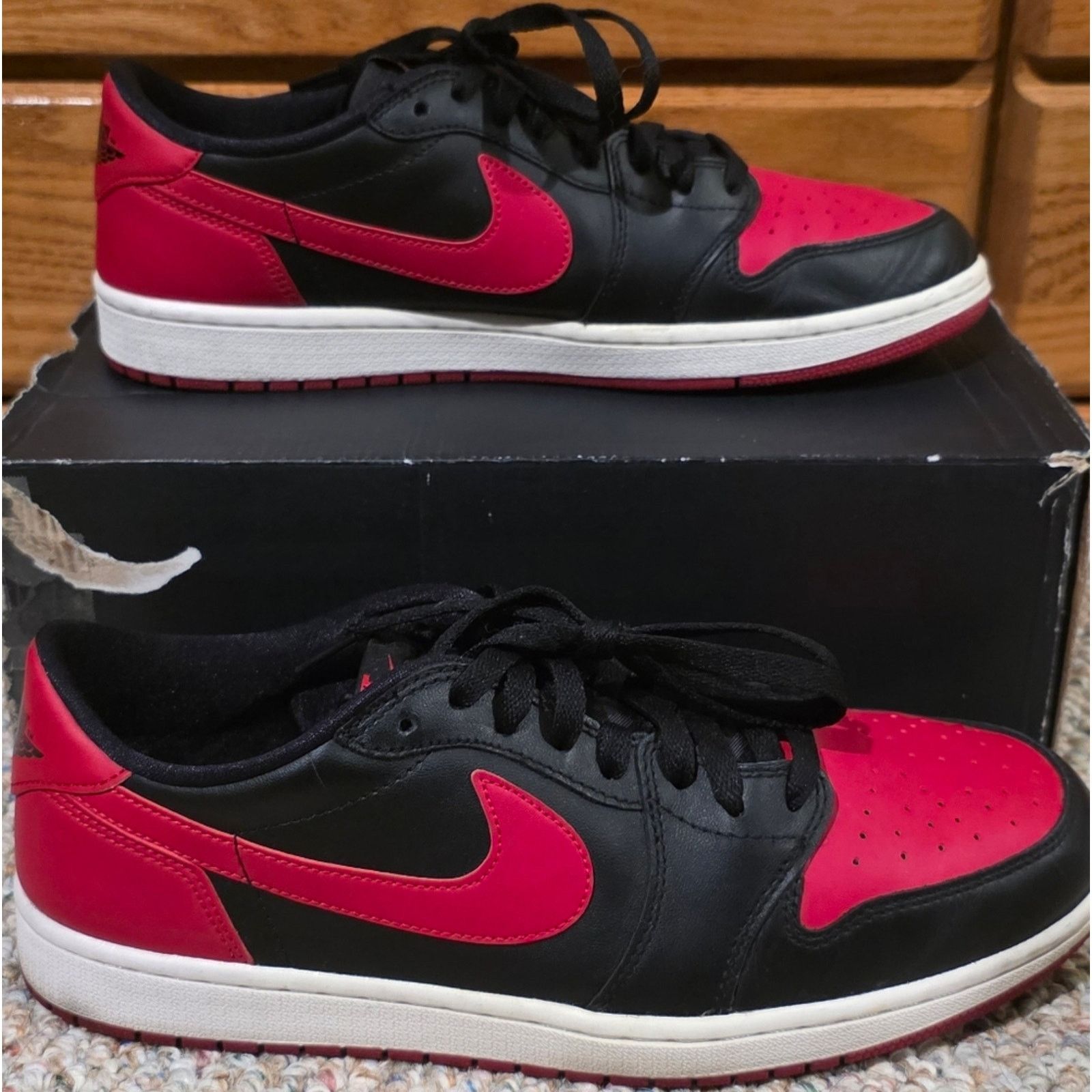 Nike Nike Air Jordan 1 Retro Low OG Bred 2015 | Size 11.5 Size US 11.5 / EU 44-45 - 1 Thumbnail