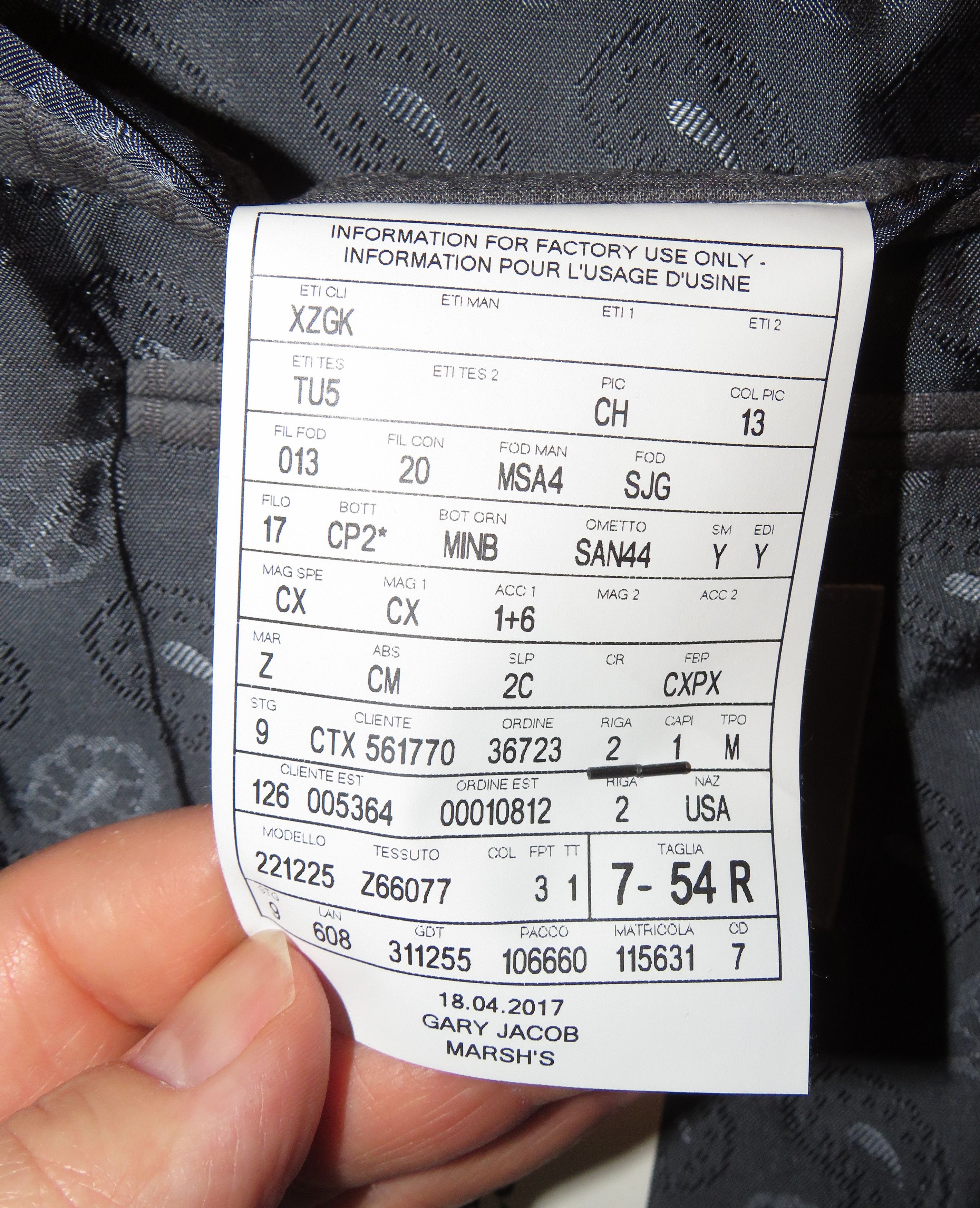 Ermenegildo Zegna Su Misura Trofeo Gray Stripe Current Two Button Suit 44R Size 44R - 19 Thumbnail