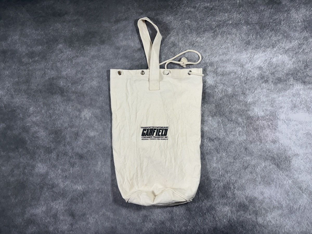 Vintage Vintage Canvas Sling Bag Natural Laundry Tote Messenger Side Size ONE SIZE - 11 Thumbnail