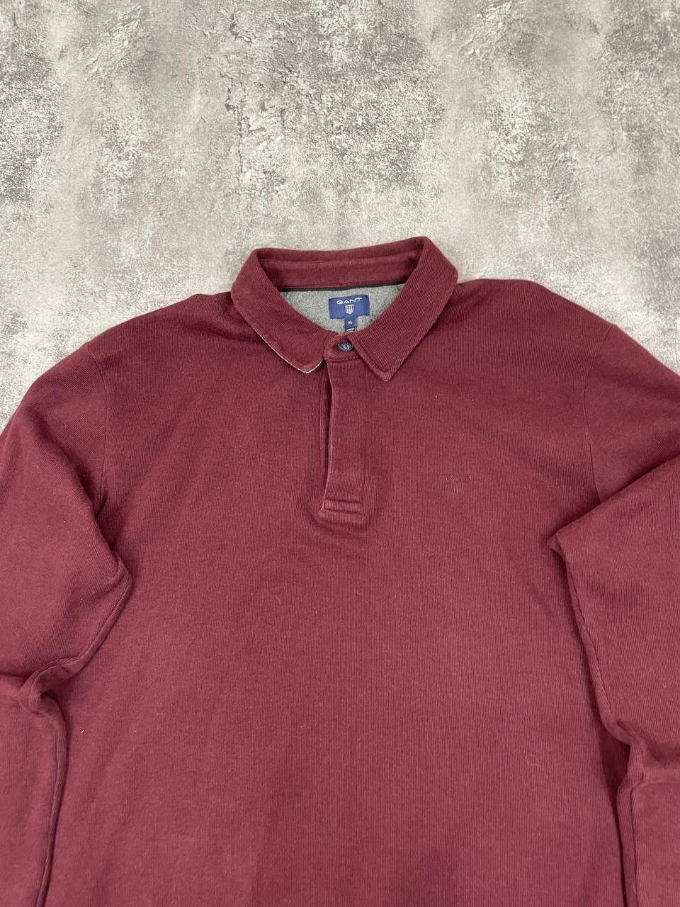 Gant Gant Vintage Men Cotton Polo Sweatshirt Burgundy Size XL Size US XL / EU 56 / 4 - 2 Thumbnail