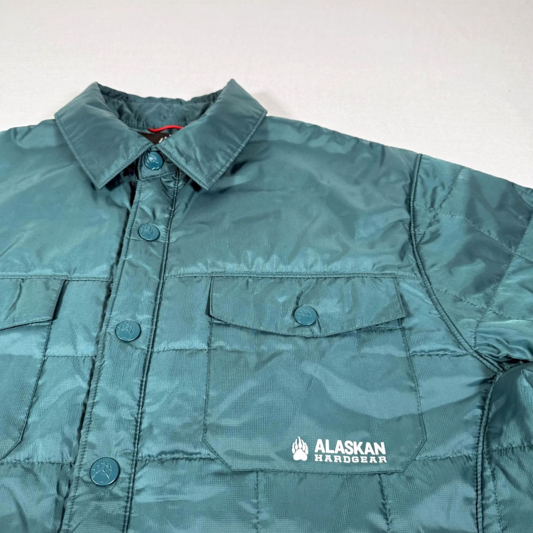 Vintage Alaskan Hardgear Jacket Mens L Green Quilted 3M Thinsulate Snap Shirt Puffer Size US L / EU 52-54 / 3 - 3 Thumbnail