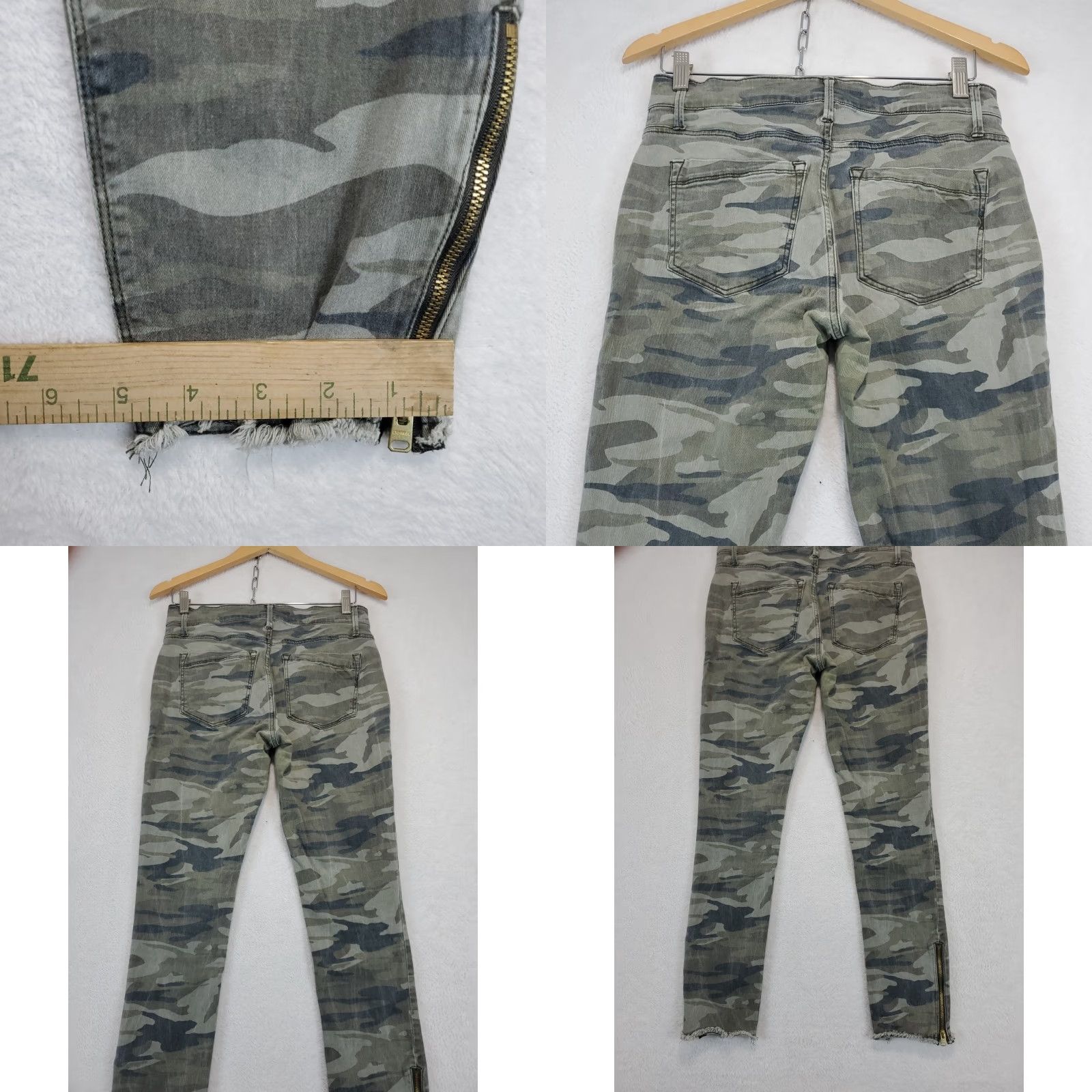 Express Express Jeans Camouflage Ankle Zip Legging Women 6R Midsize Stretch Y2K Gorpcore Size 28" / US 6 / IT 42 - 8 Thumbnail