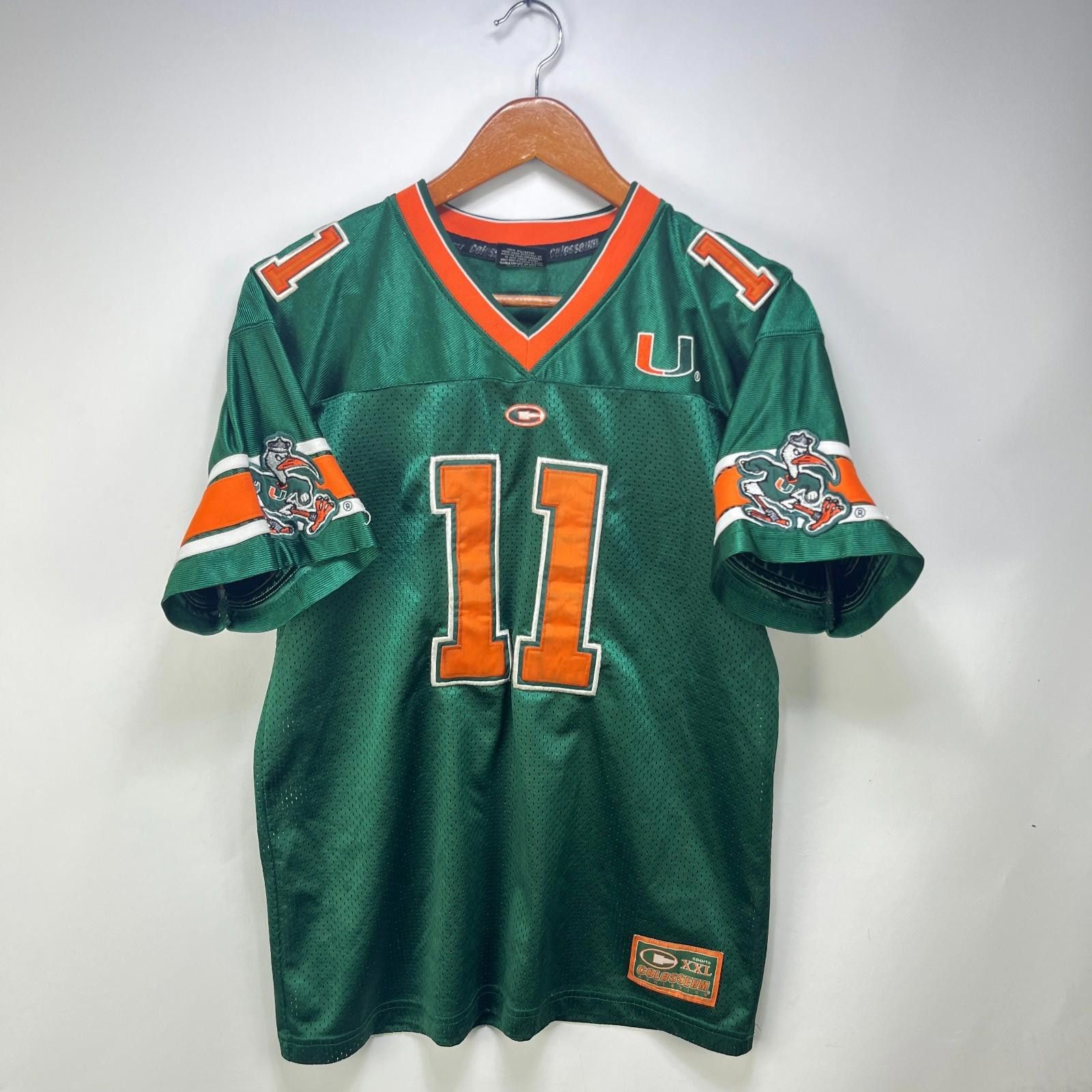 Other Vintage Miami Hurricanes Football Jersey Youth Large XL Size ONE SIZE - 1 Thumbnail