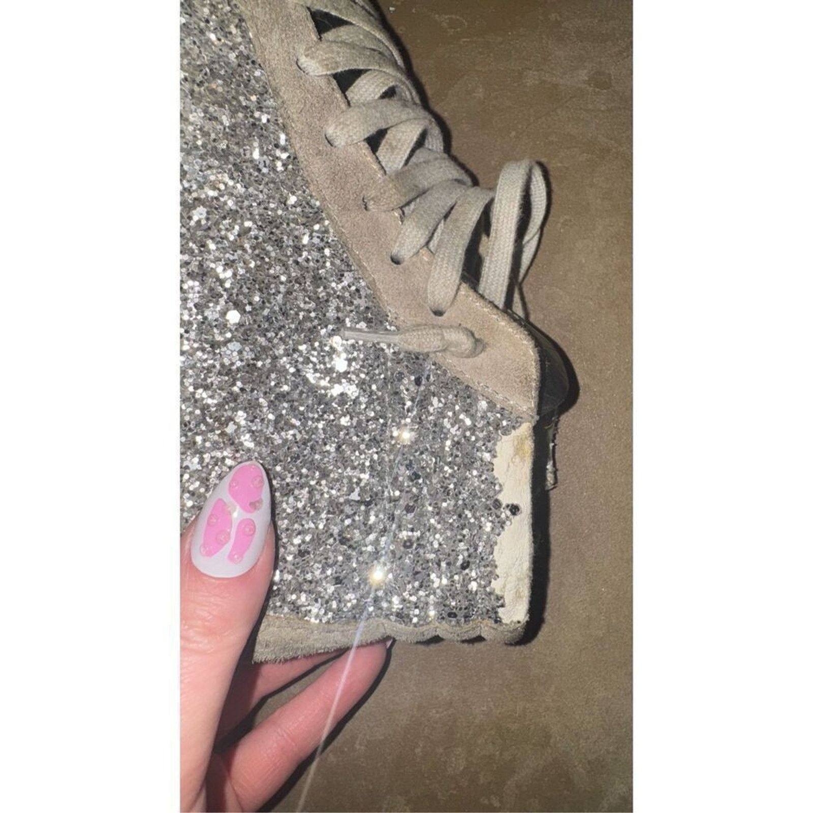 P448 P448 Skate Glitter High-Rise Sneakers - Size 8.5 Size US 8.5 / IT 38.5 - 4 Thumbnail