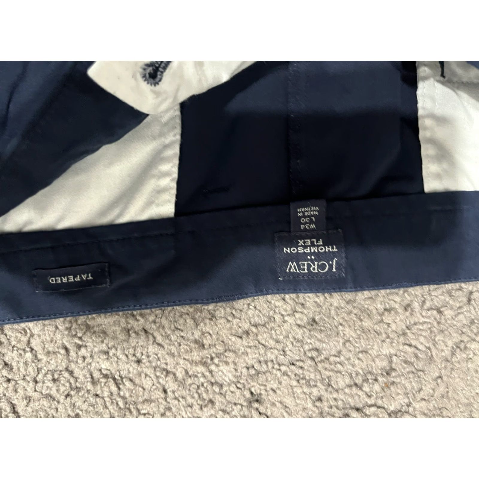 J.Crew VINTAGE J.CREW Chino Pants 34x30 Mens Thompson Flex Tapered Dress Navy Blue Size US 34 / EU 50 - 5 Thumbnail