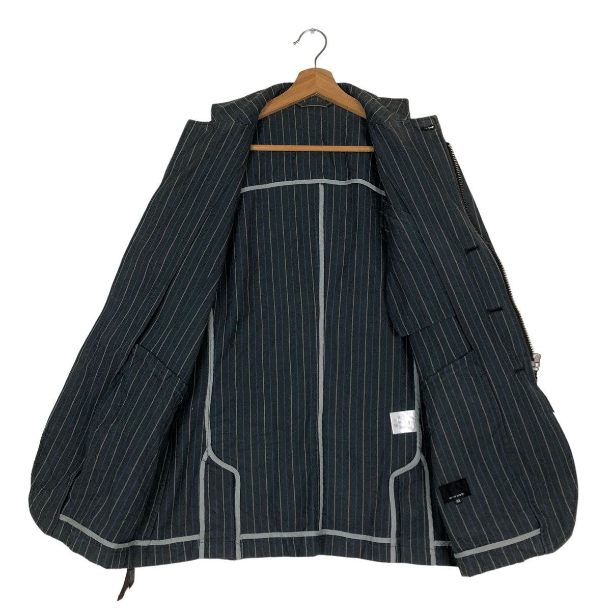 Japanese Brand Biker Jacket Multi Pocket Cargo Striped Custom Culture Japan Size US S / EU 44-46 / 1 - 13 Thumbnail