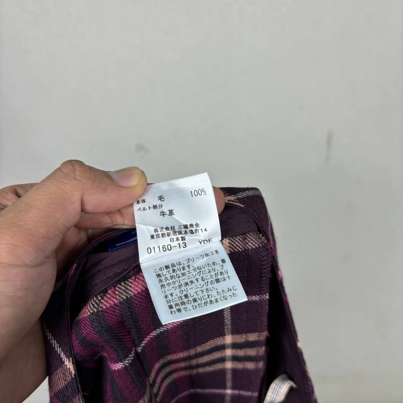 Burberry Burberry Blue Label Purple Plaid Wool Mini Kilt Skirt S 36 Size 29" - 5 Thumbnail